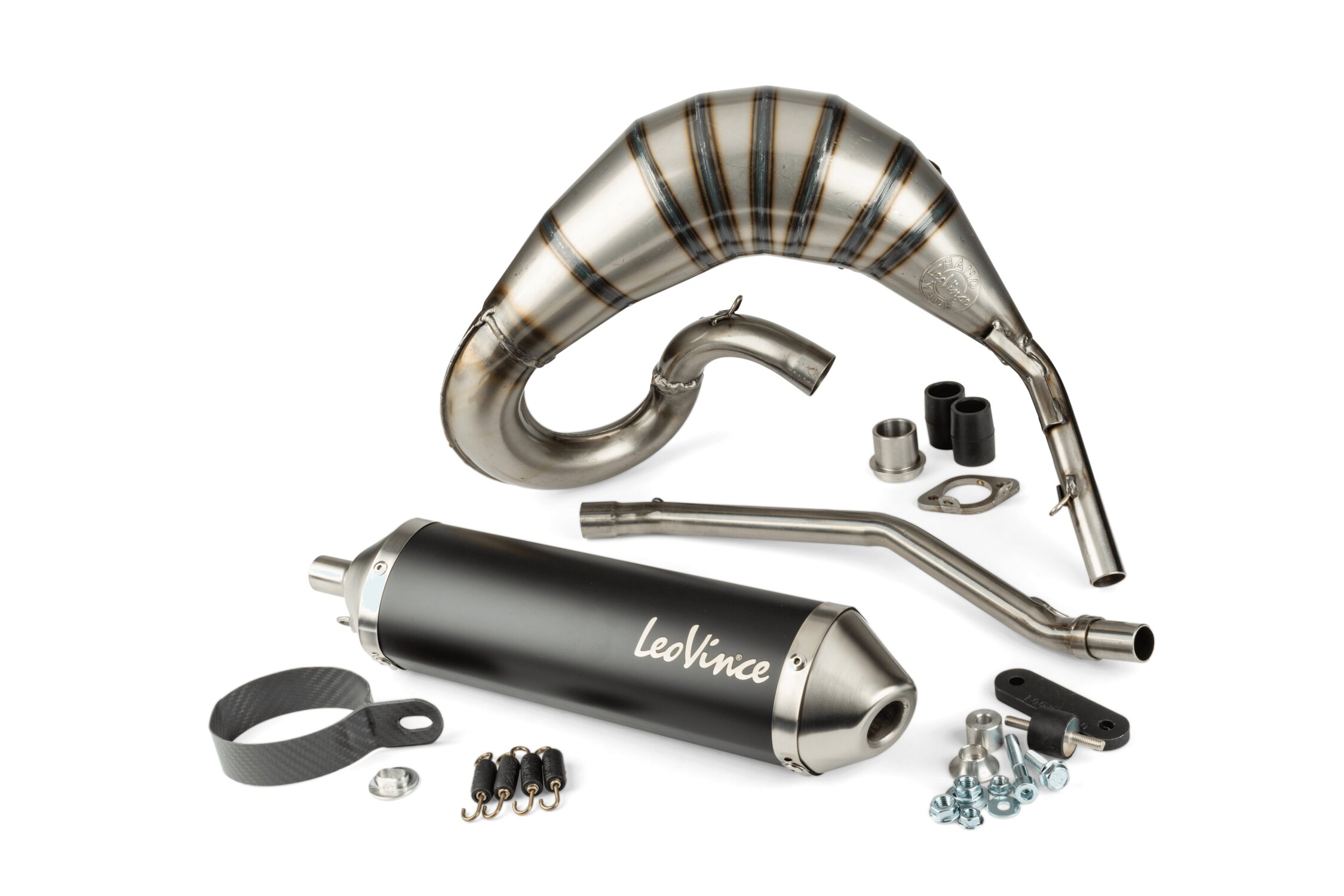 Image of Auspuff Leovince X-Fight Black Edition Derbi Senda / X-treme