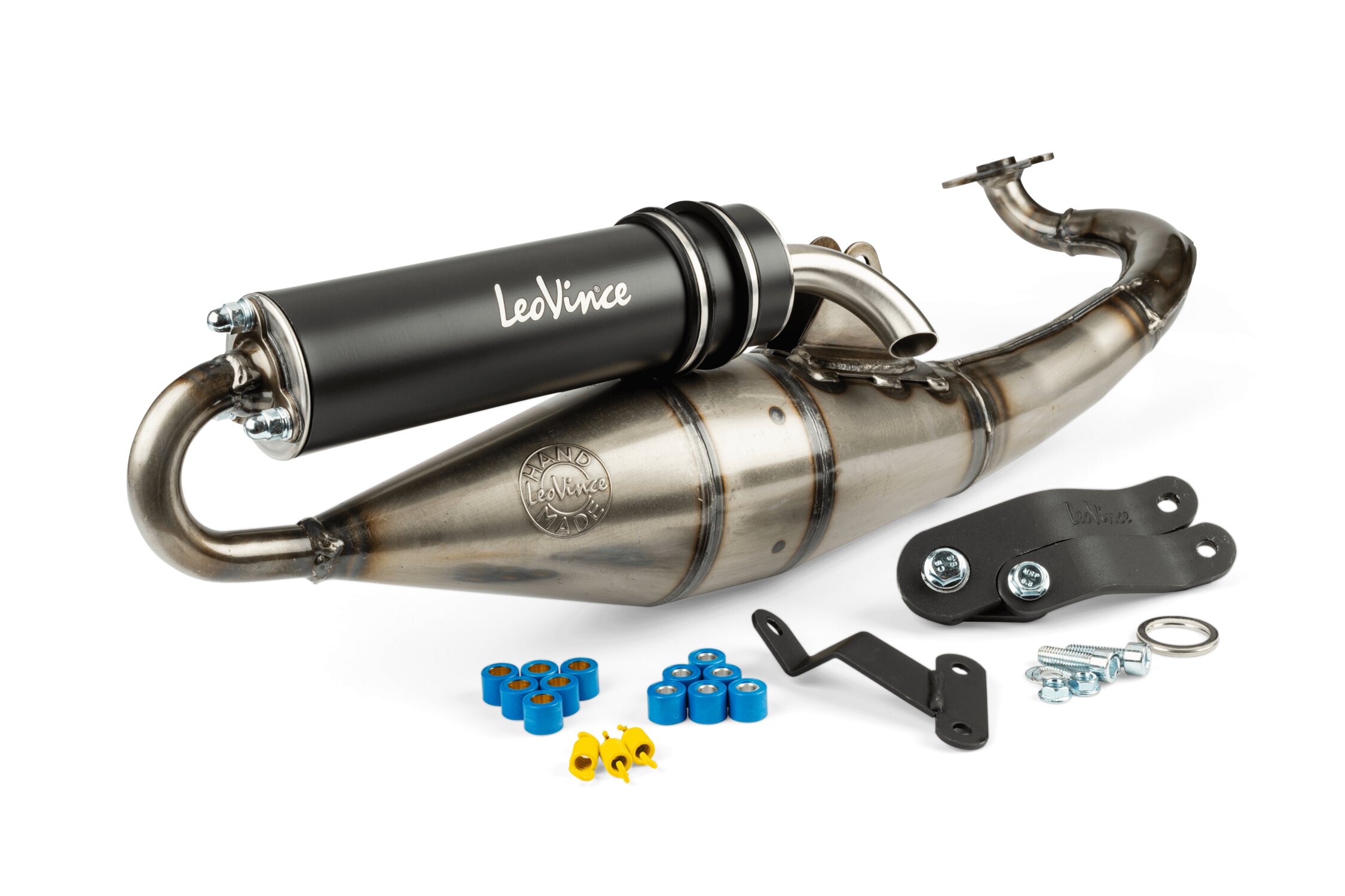 Image of Auspuff Leovince Handmade TT Black Edition Aprilia SR / Yamaha Aerox / Malaguti F15