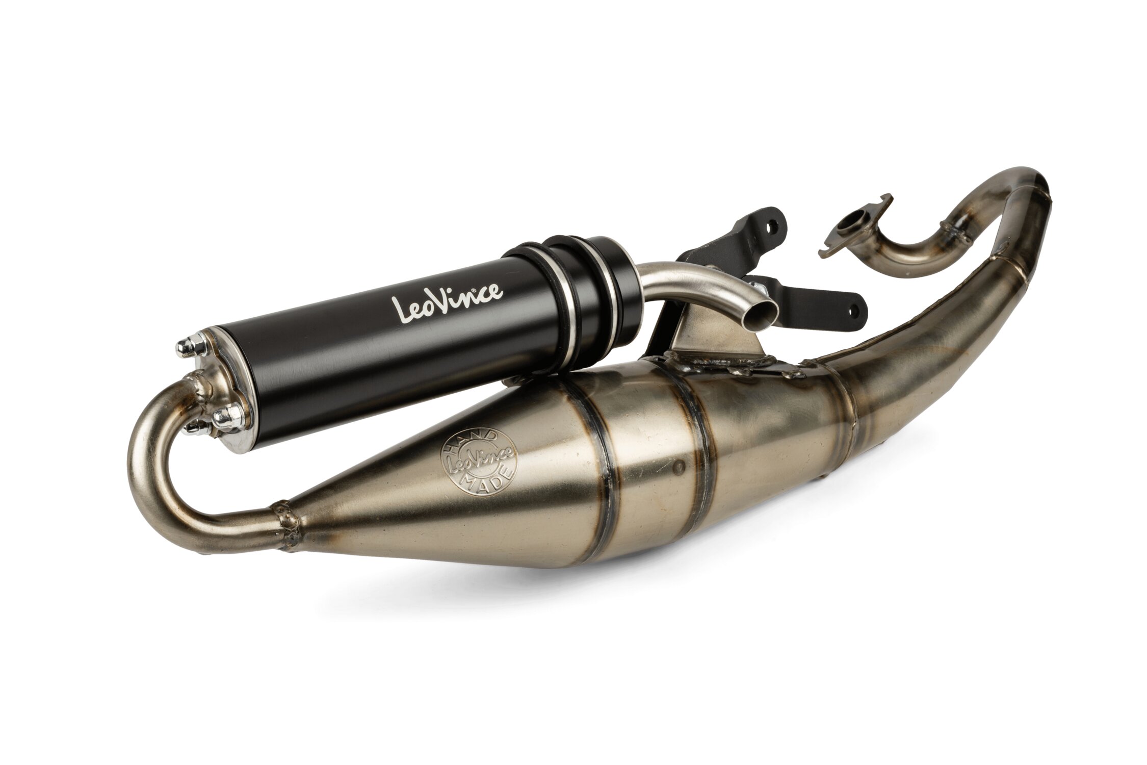 Image of Auspuff LeoVince HandMade TT Black Peugeot liegend AC