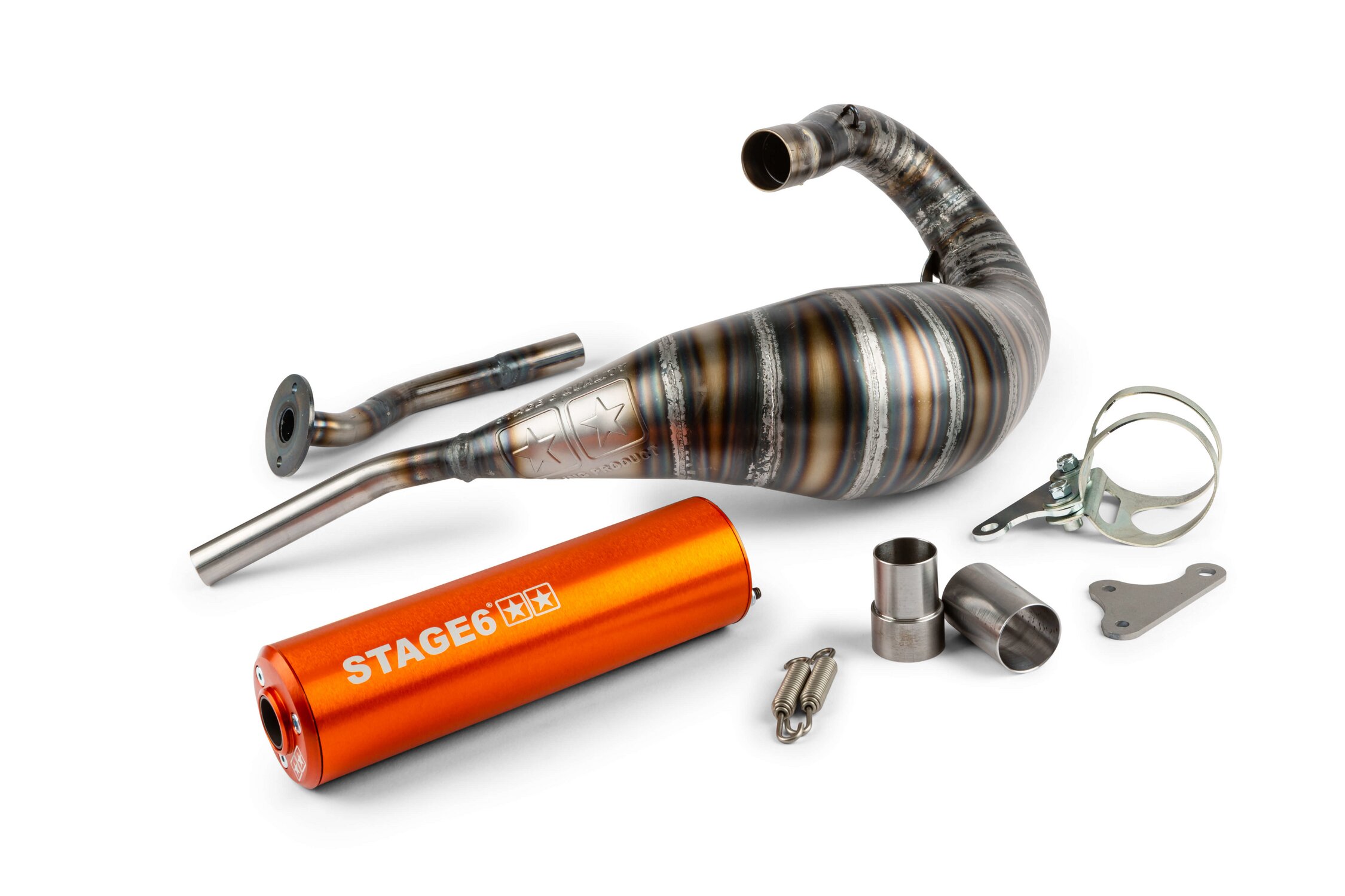 Image of Auspuff Stage6 80 - 90cc CNC orange HM-Moto / Vent / Beta RR