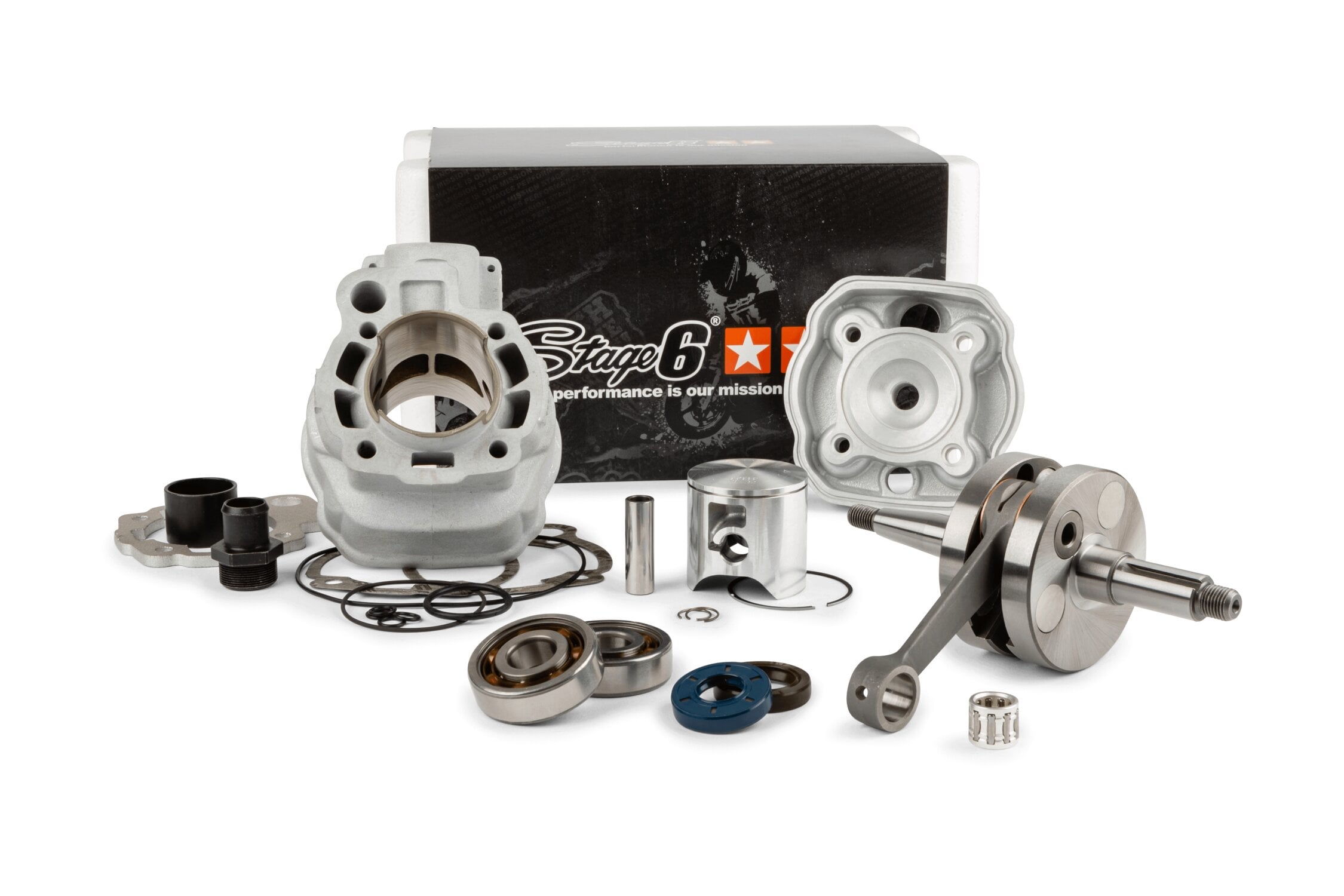 Image of Motorpack Stage6 Big Racing 88ccm Zylinder + Kurbelwelle 45mm Hub Minarelli AM6