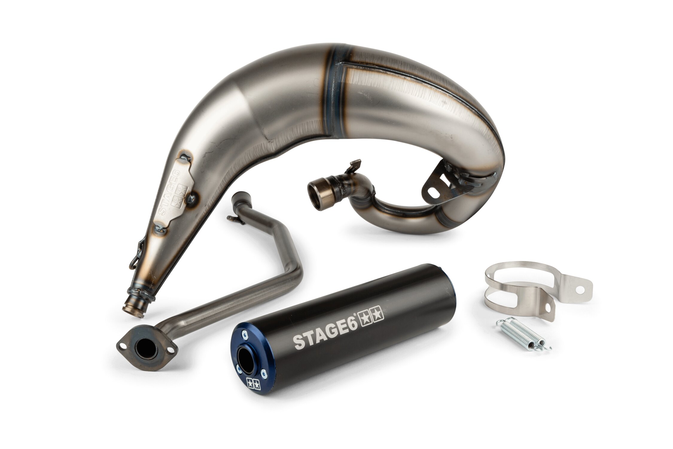 Image of Auspuff Stage6 Streetrace high mount CNC blau / schwarz Beta RR 2012 / HM / Vent