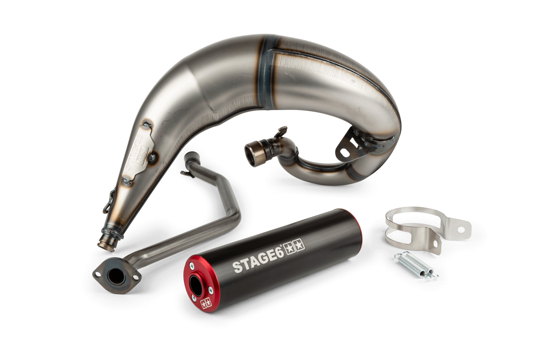Image of Auspuff Stage6 Streetrace high mount CNC rot / schwarz Beta RR 2012 / HM / Vent