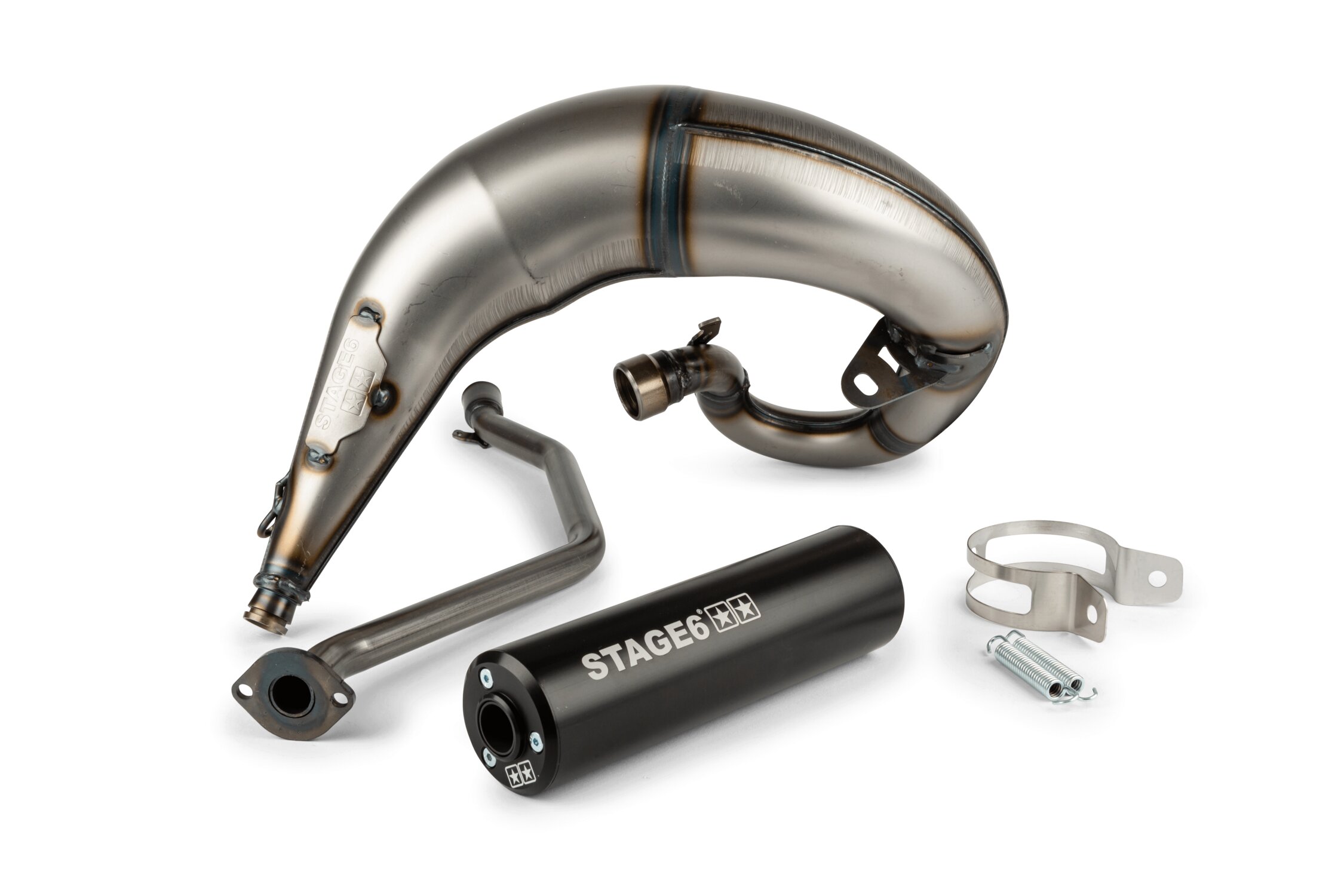 Image of Auspuff Stage6 Streetrace high mount CNC schwarz Beta RR 2012 / HM / Vent