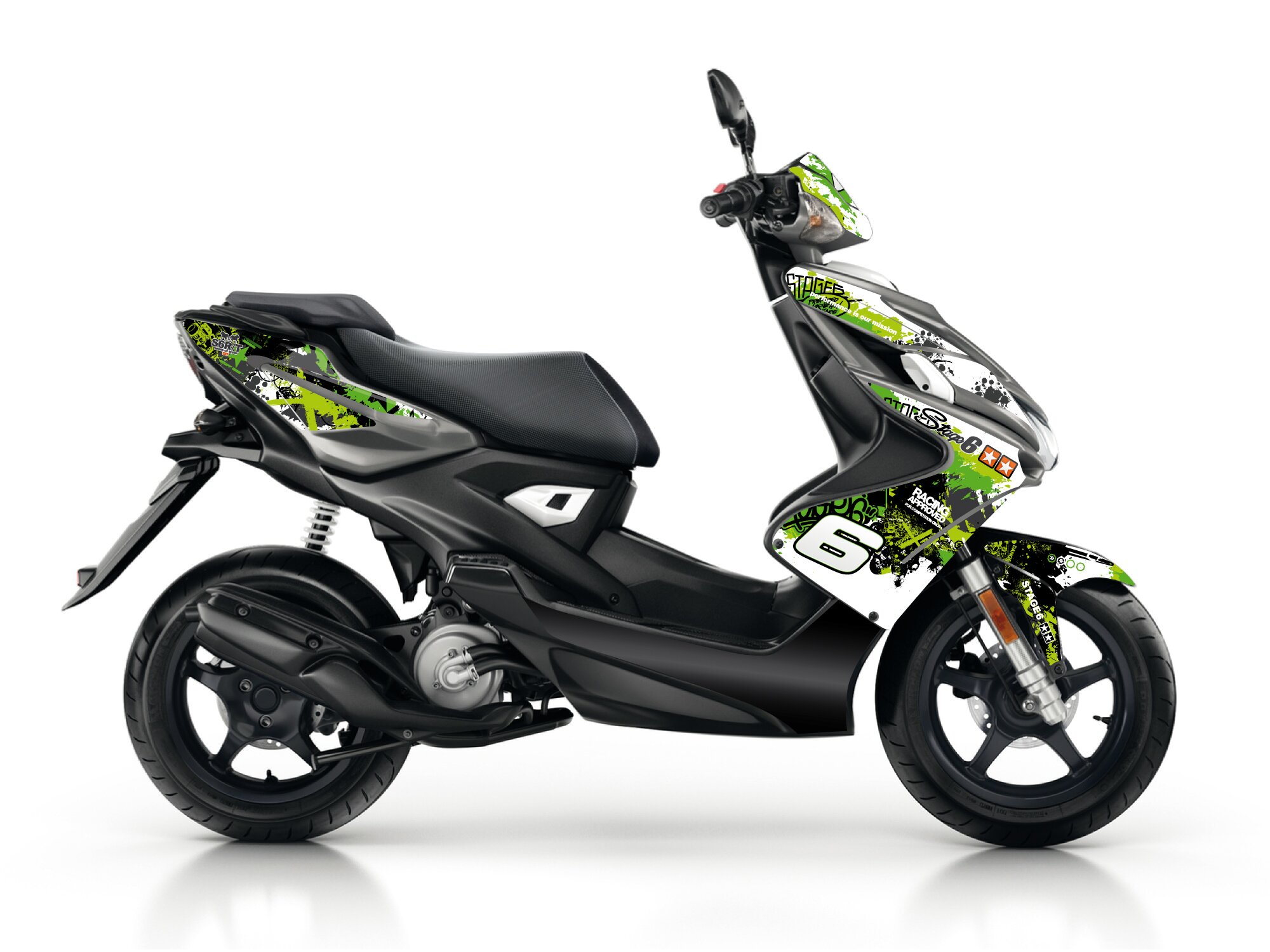 Image of Dekor Kit Yamaha Aerox ab 2013 Stage6 grün / schwarz