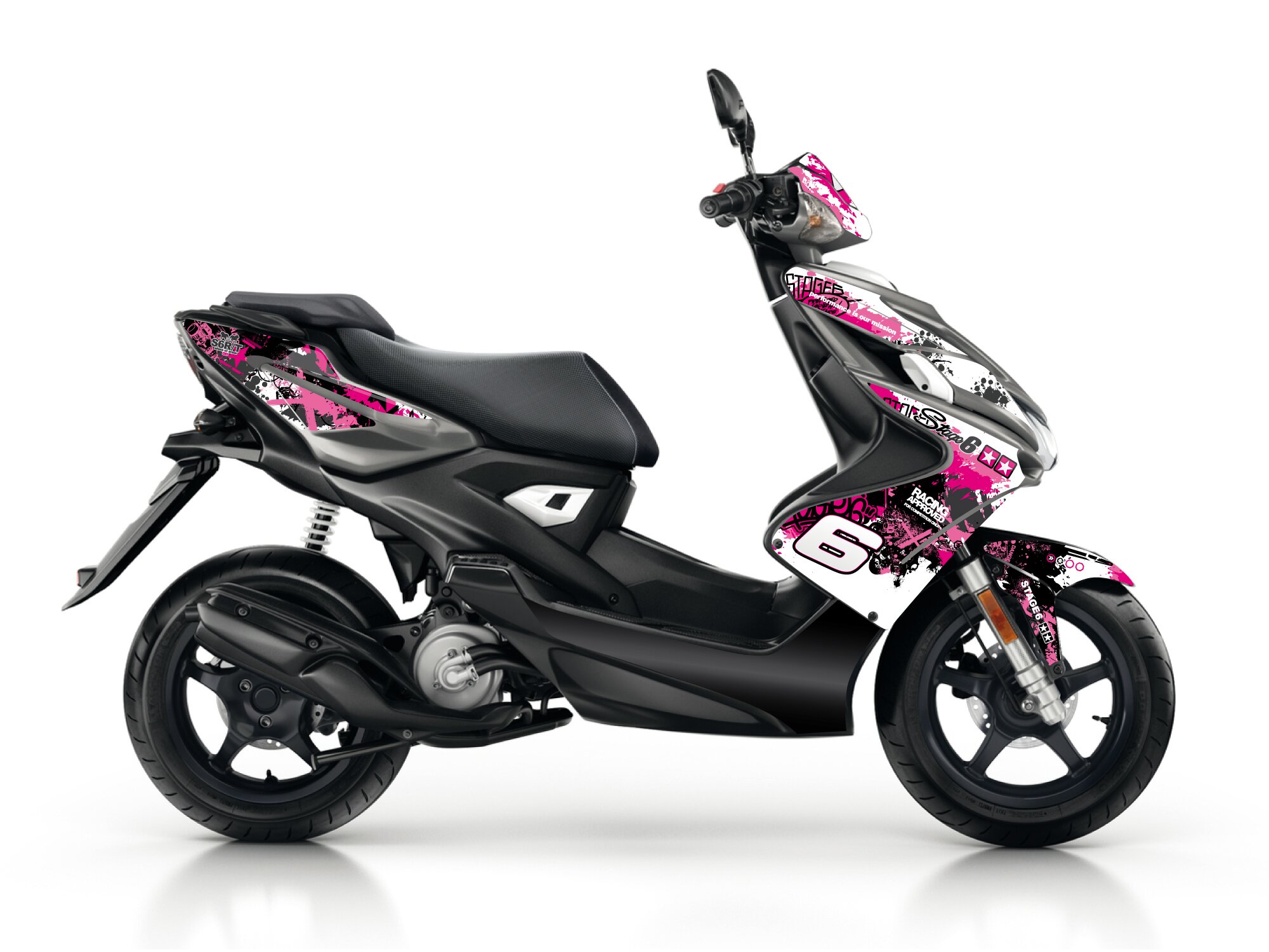 Image of Dekor Kit Yamaha Aerox ab 2013 Stage6 pink / schwarz