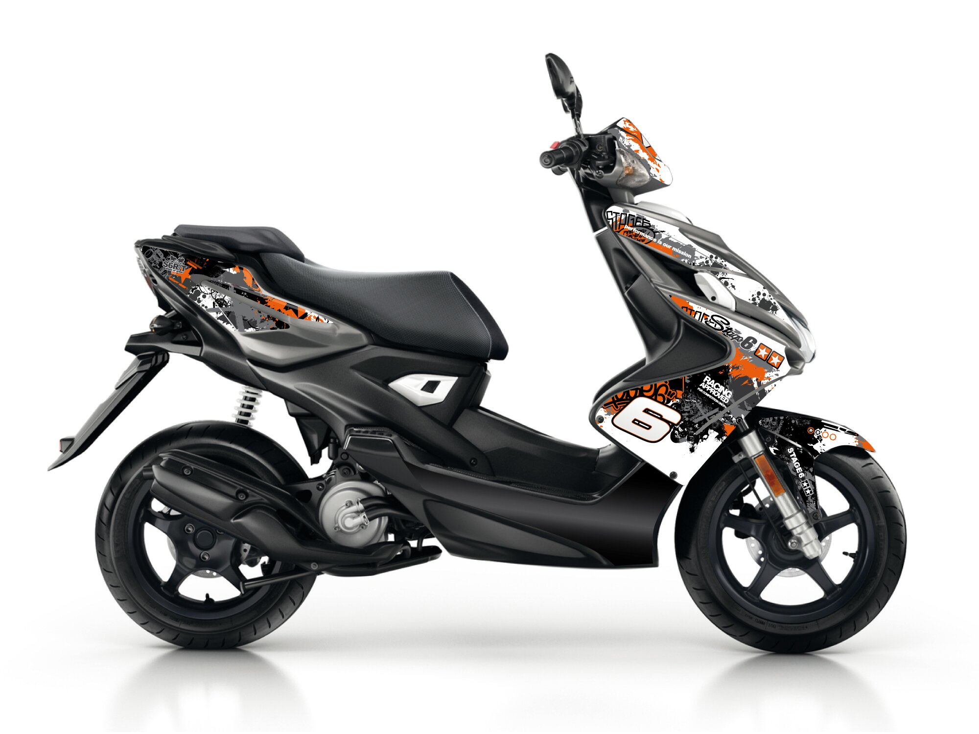 Image of Dekor Kit Yamaha Aerox ab 2013 Stage6 orange / weiß