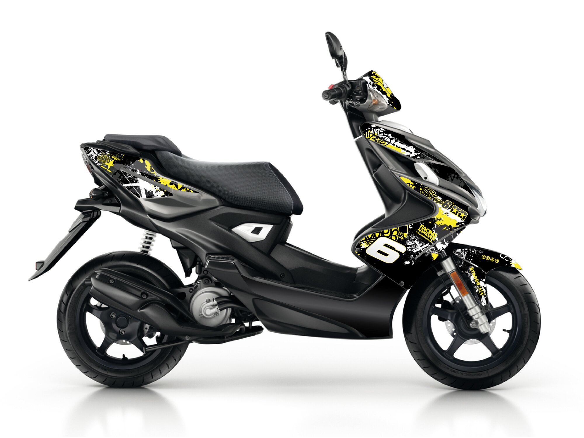 Image of Dekor Kit Yamaha Aerox ab 2013 Stage6 gelb / schwarz