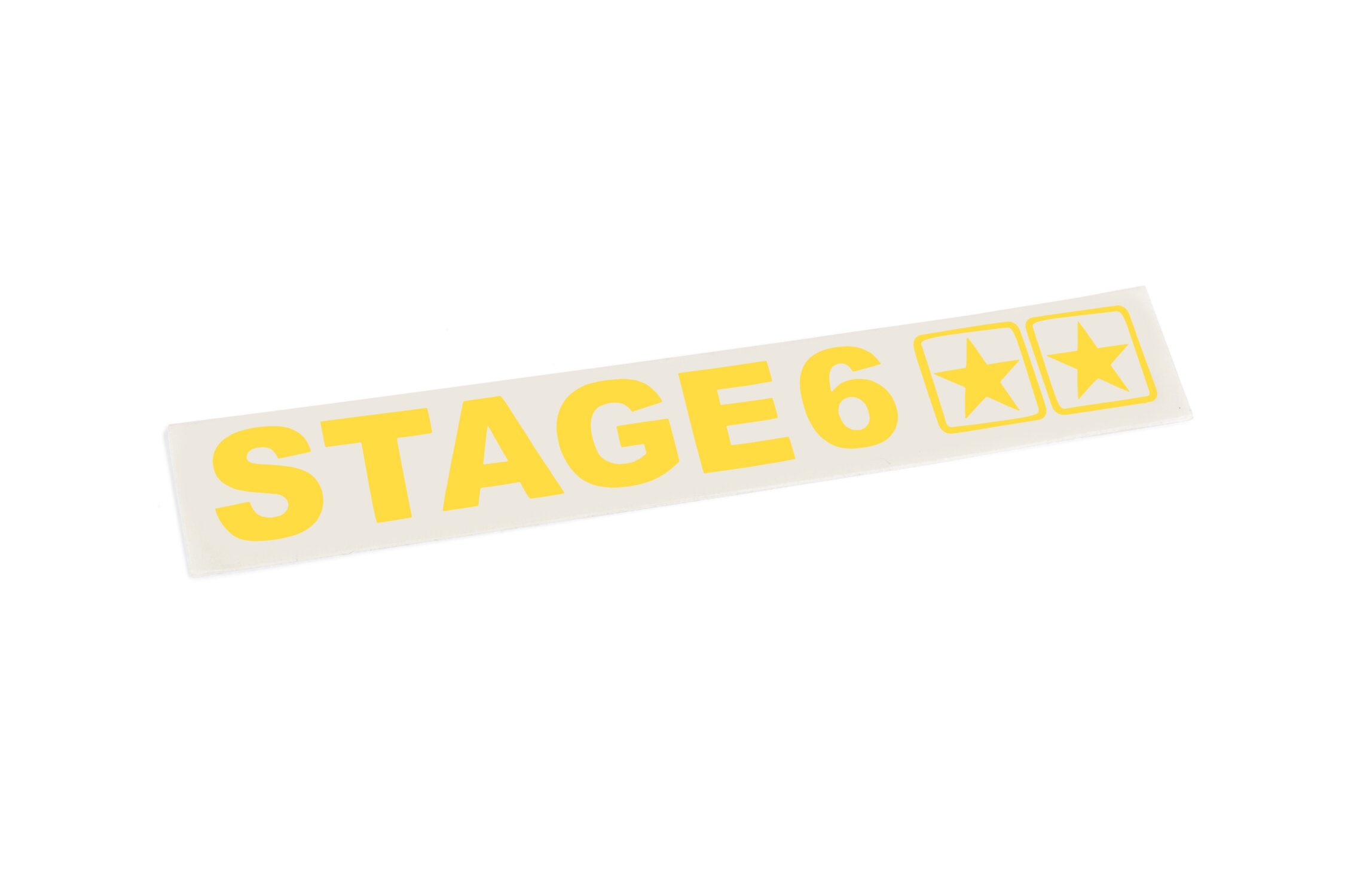 Image of Aufkleber geplottet Stage6 110x33mm gelb