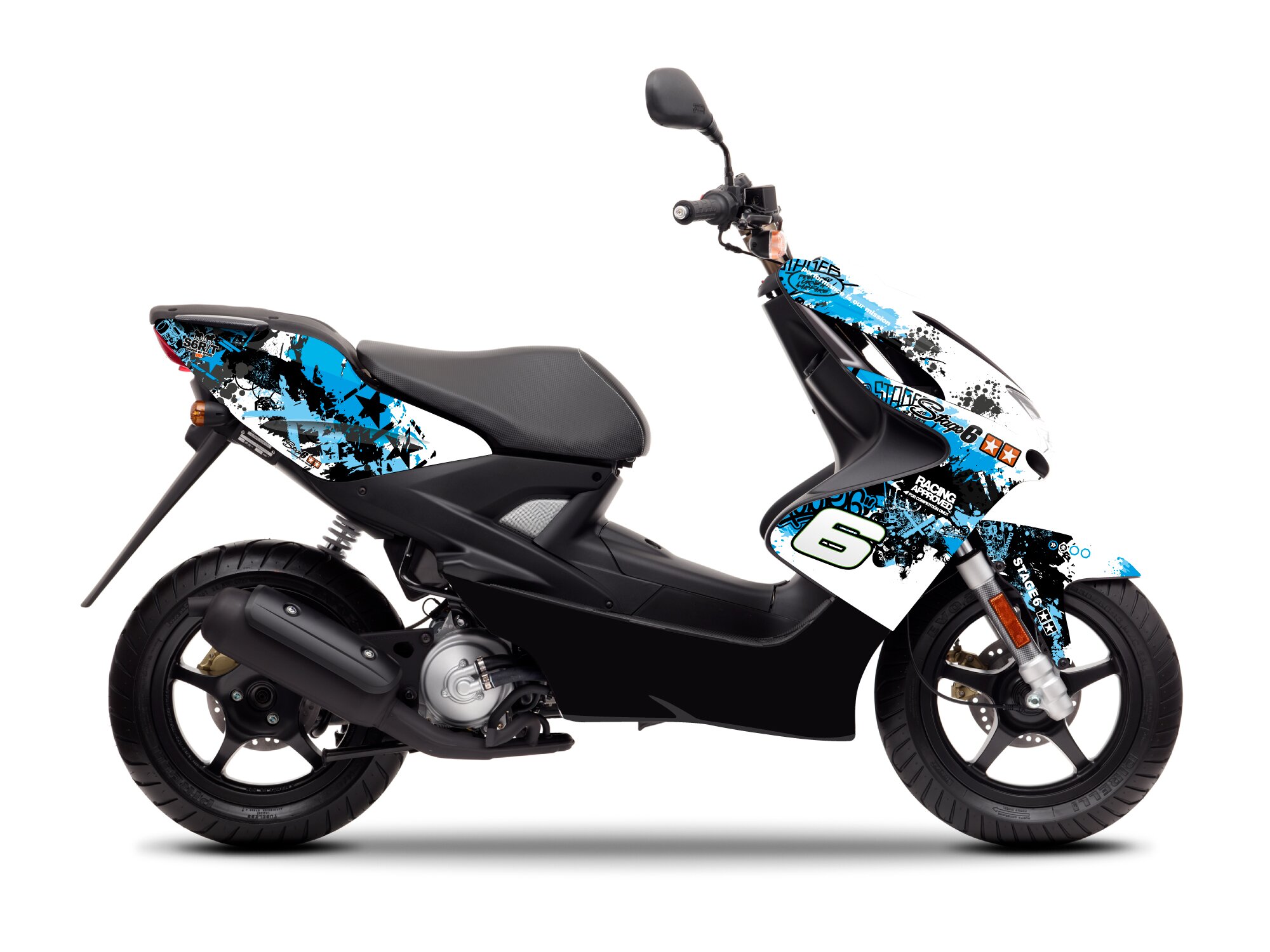 Image of Dekor Kit Yamaha Aerox bis 2013 Stage6 blau / schwarz