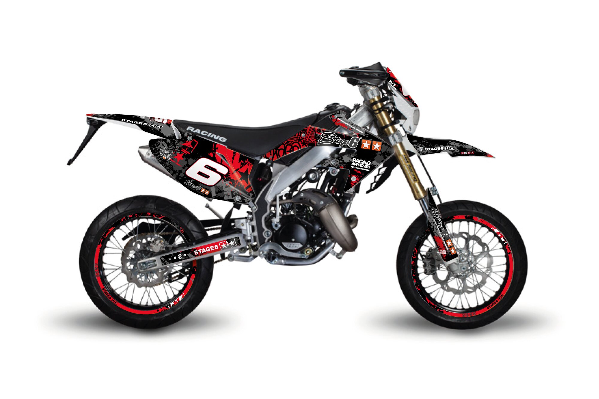 Image of Dekor Kit Honda HM 50 Stage6 rot / schwarz
