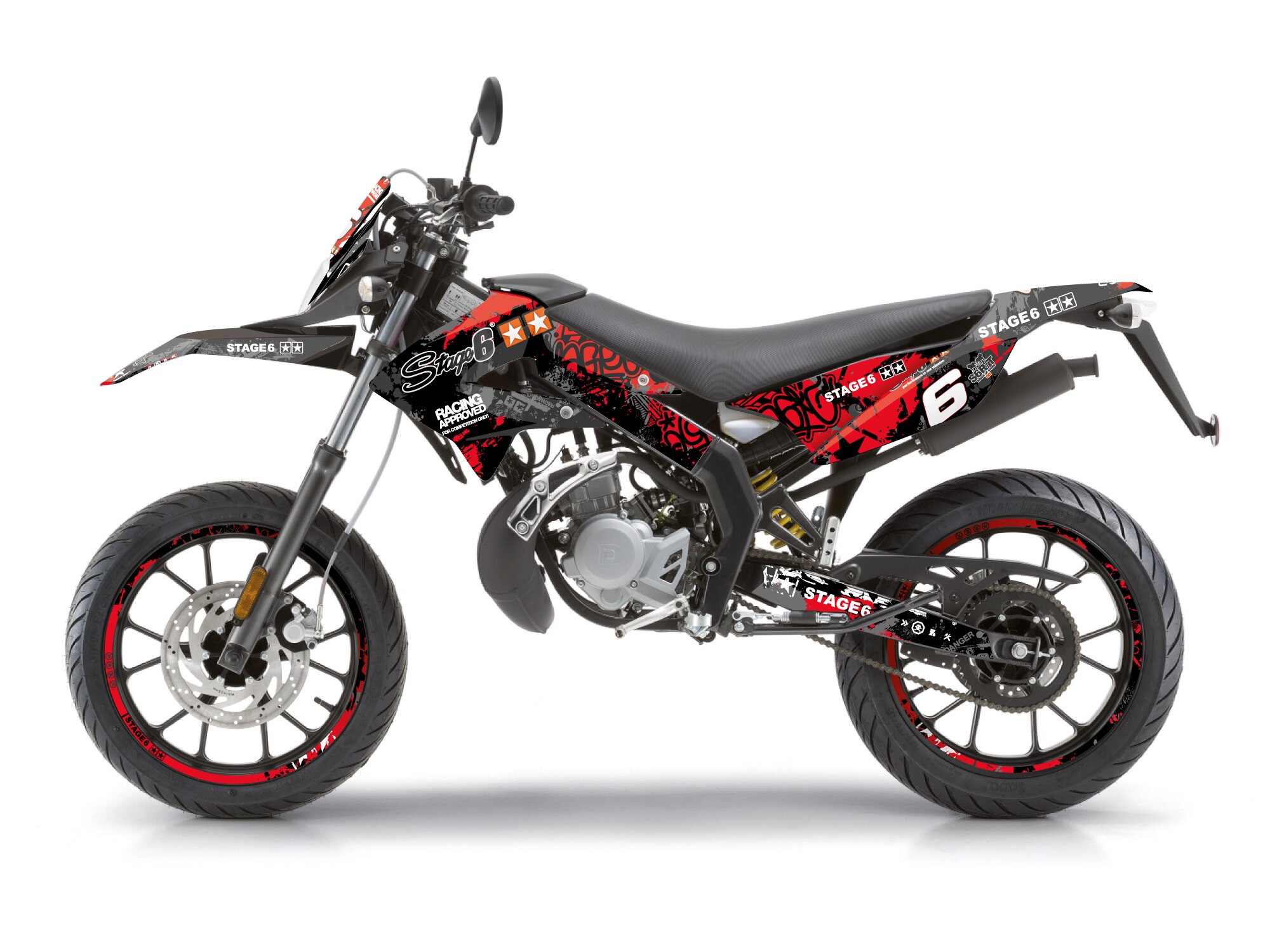 Image of Dekor Kit Derbi Xtreme 2011 - 2017 Stage6 rot / schwarz