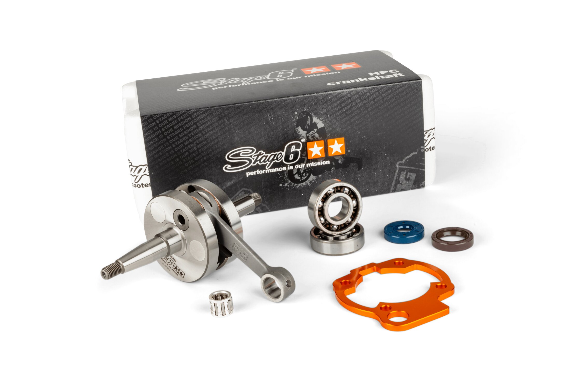 Image of Kurbelwelle mit Zylinderfußspacer Hub 45mm / Pleuel 90mm Stage6 HPC Minarelli AM6