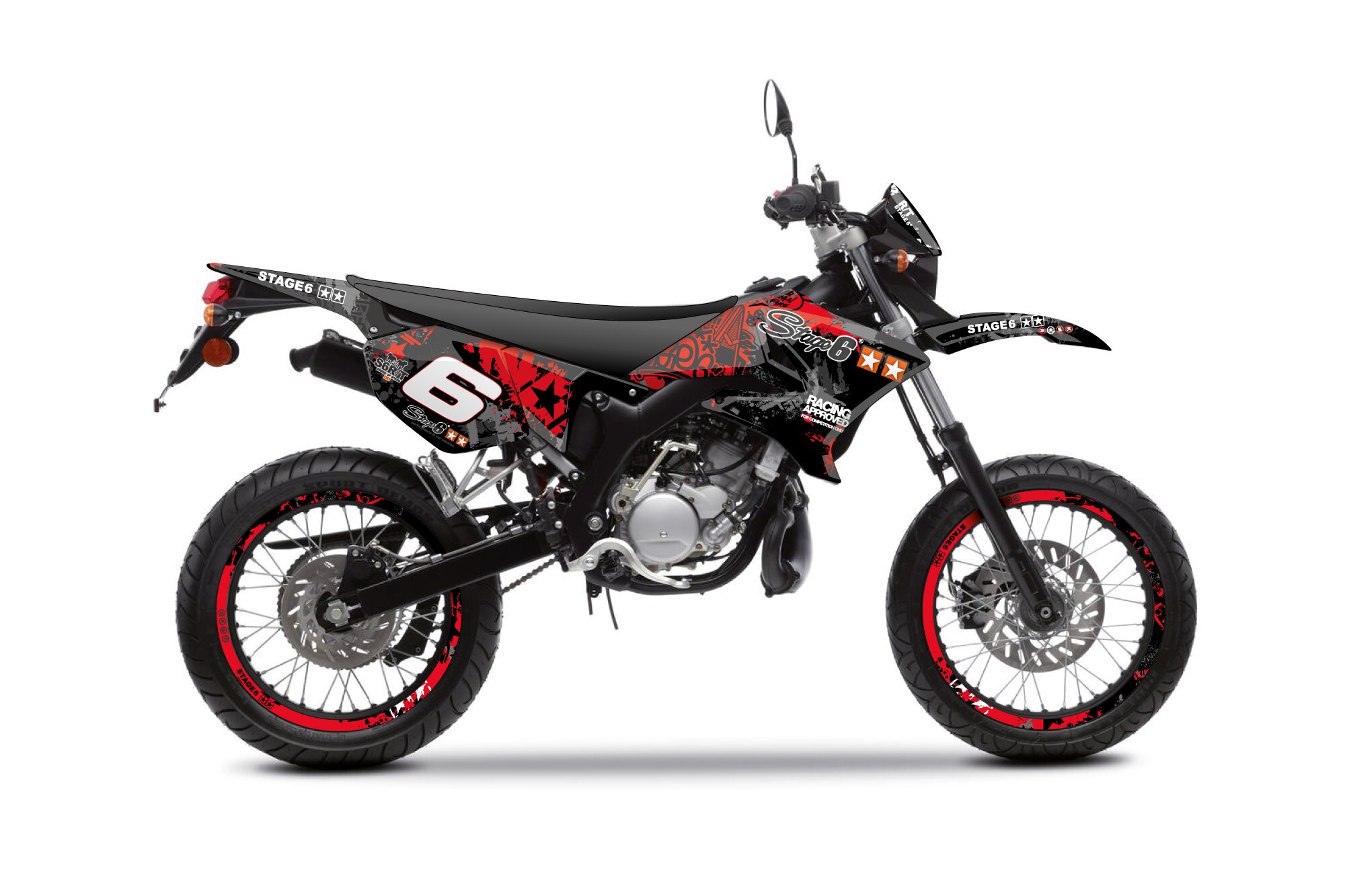 Image of Dekor Kit Yamaha DT 50 Stage6 rot / schwarz