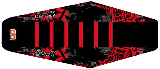 Image of Sitzbezug Sherco SM-R 50 ab 2013 Stage6 Full Covering rot / schwarz