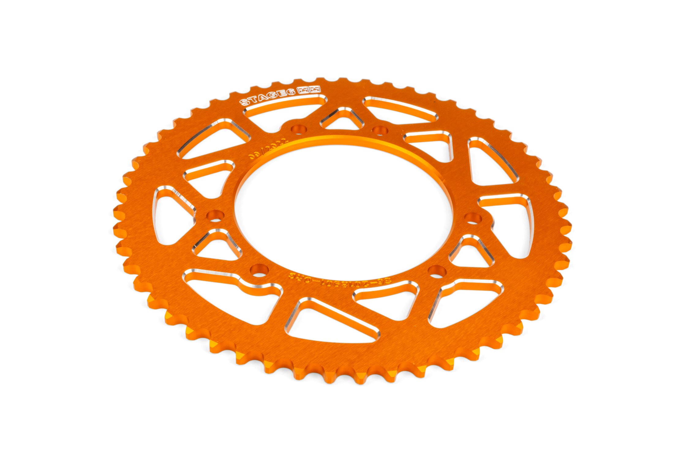 Image of Kettenrad 53 Zähne - 420 Stage6 alu CNC orange Rieju MRT