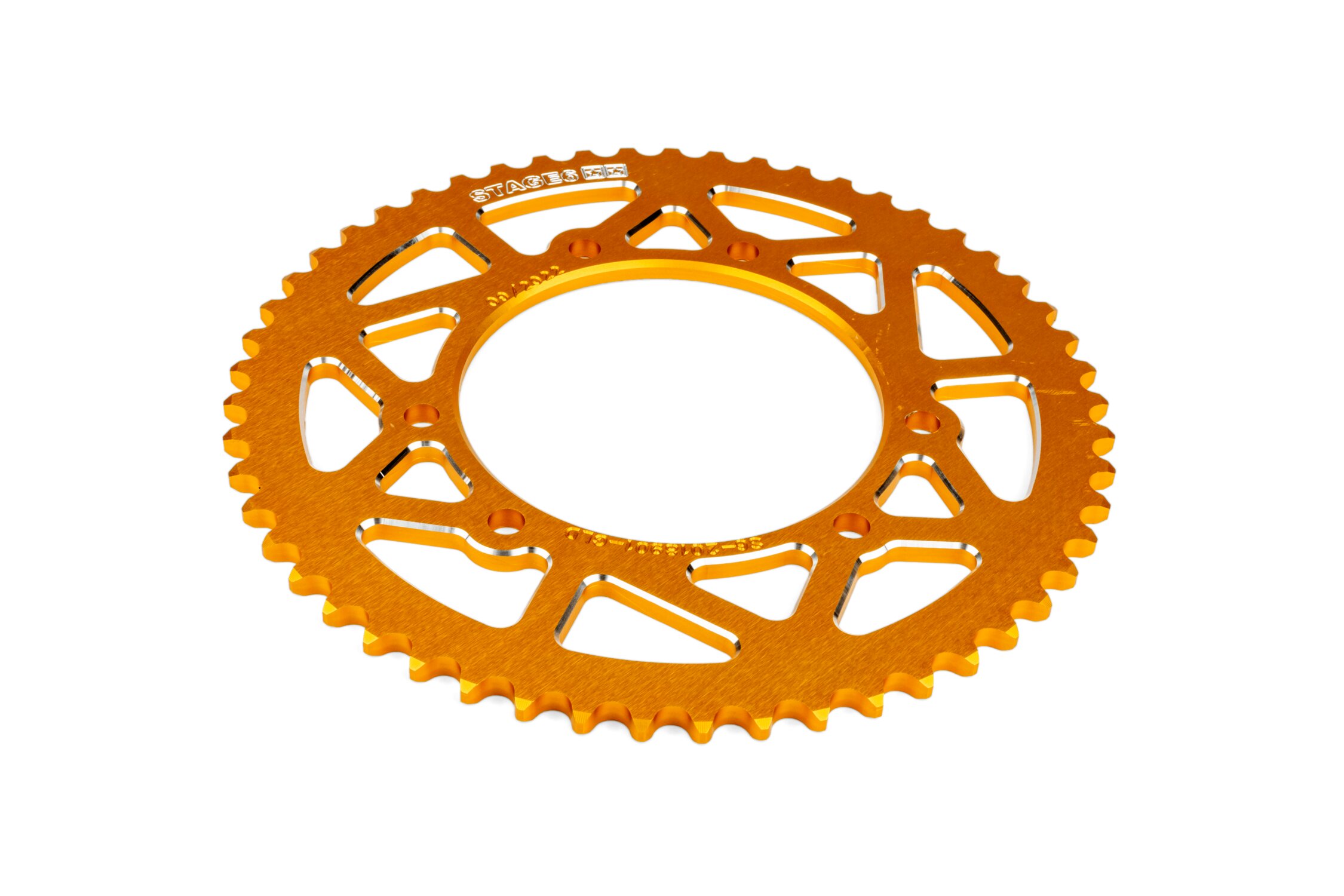 Image of Kettenrad 53 Zähne - 420 Stage6 alu CNC gelb Rieju MRT