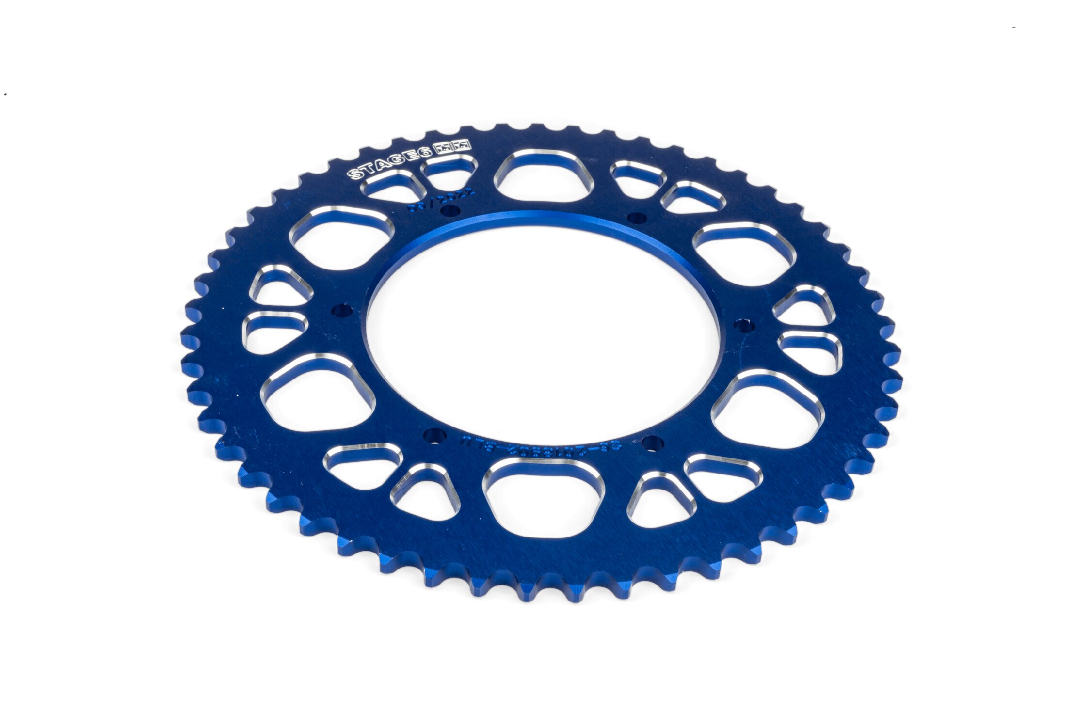 Image of Kettenrad 53 Zähne - 420 Stage6 alu CNC blau Aprilia SX 50