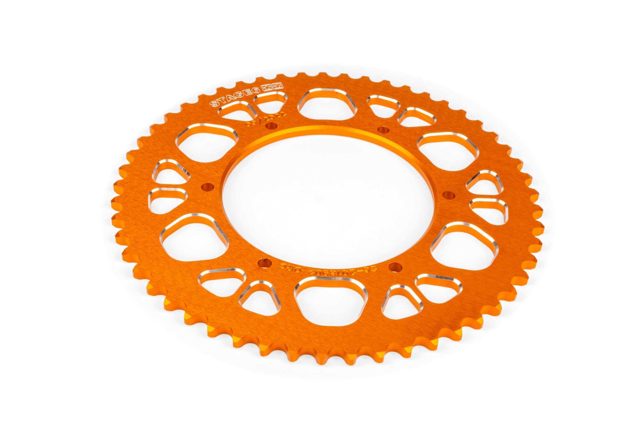 Image of Kettenrad 53 Zähne - 420 Stage6 alu CNC orange Aprilia SX 50
