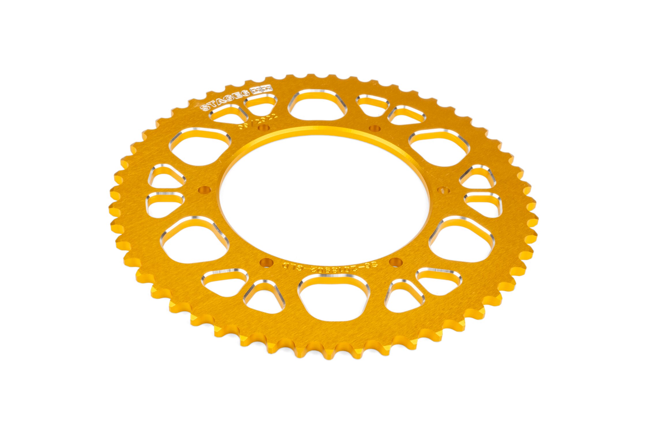 Image of Kettenrad 53 Zähne - 420 Stage6 alu CNC gelb Aprilia SX 50