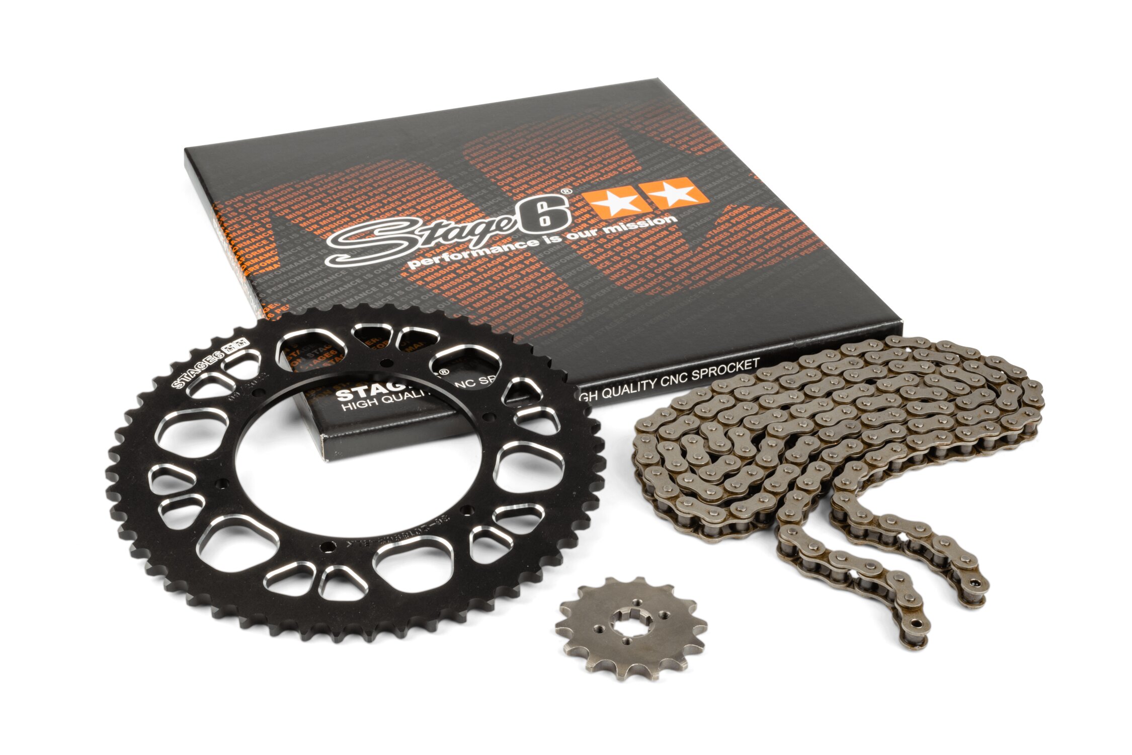 Image of Kettensatz 14x53 - 420 Stage6 Alu CNC schwarz Aprilia SX 50