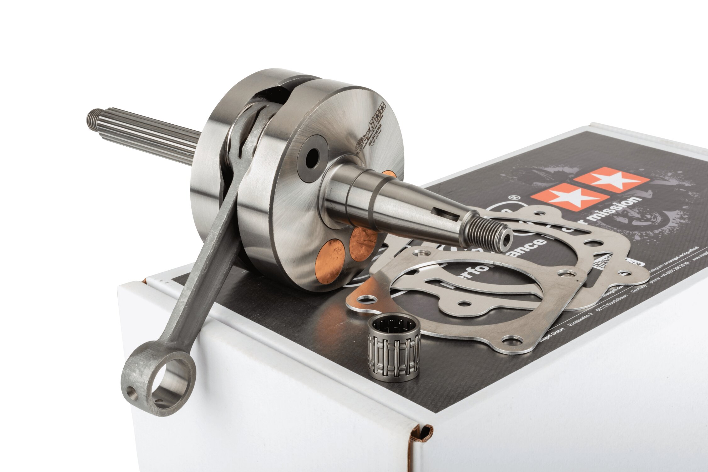 Image of Kurbelwelle Stage6 HPC Hub 55mm / Pleuel 105mm Piaggio / Gilera 125 - 180 2T