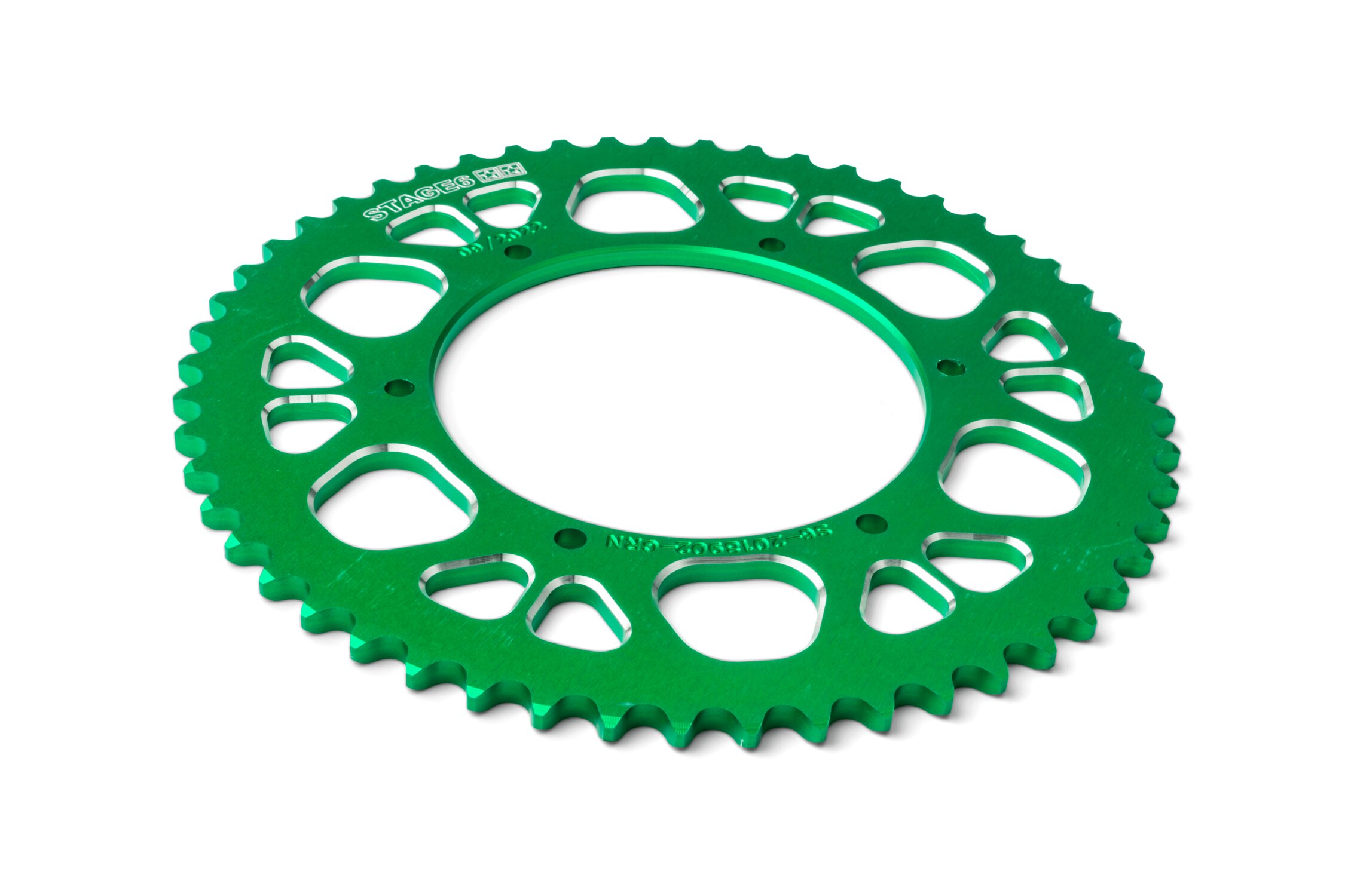 Image of Kettenrad 53 Zähne - 420 Stage6 alu CNC grün Aprilia SX 50