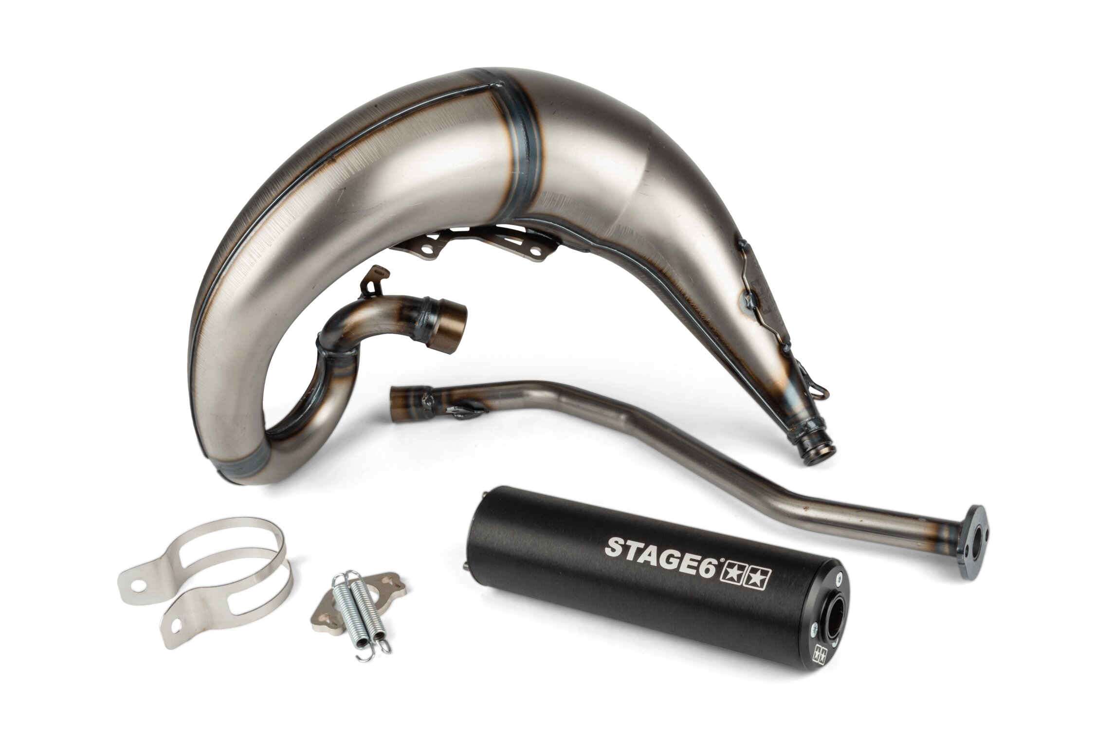 Image of Auspuffanlage Stage6 Streetrace high mount link schwarz Beta RR -2012