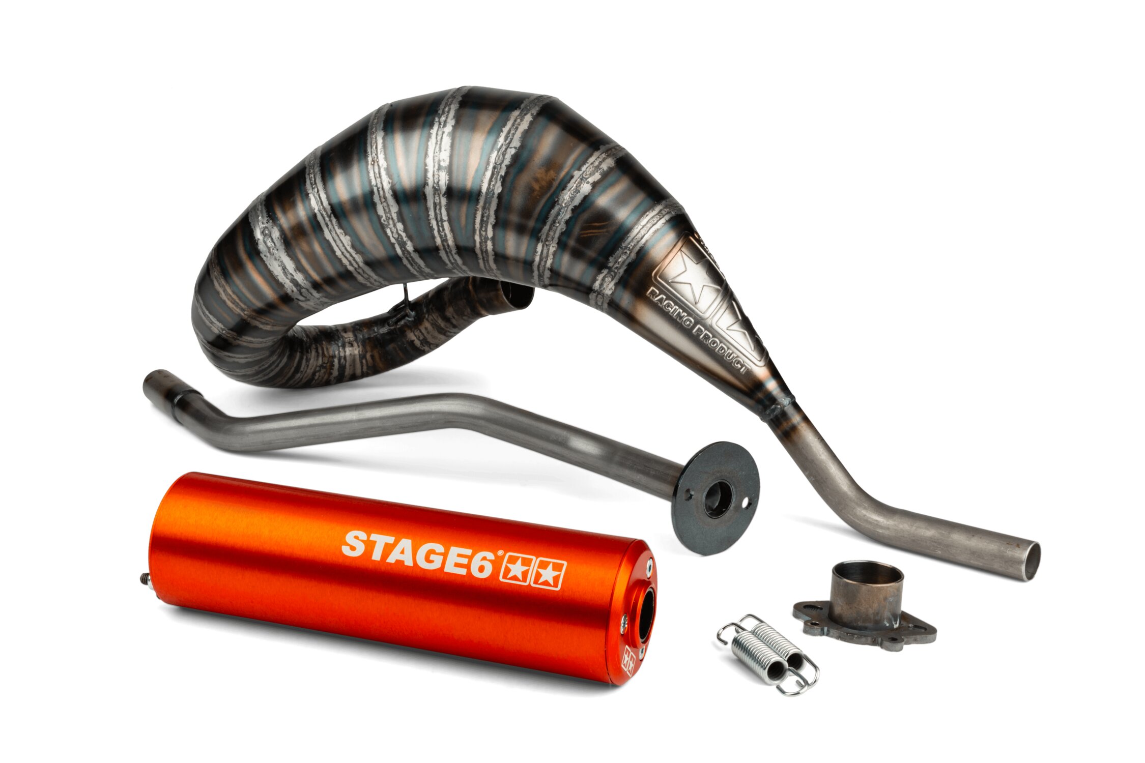 Image of Auspuff Stage6 80 - 90 Derbi orange