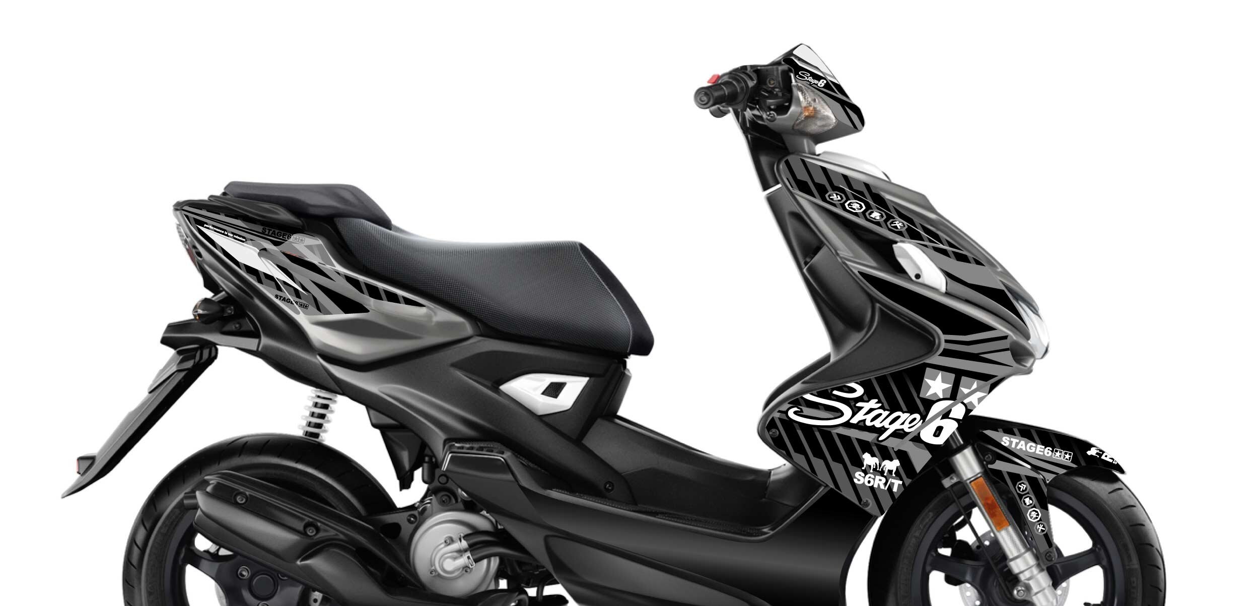 Image of Dekor Kit Yamaha Aerox ab 2013 Stage6 Schwarz