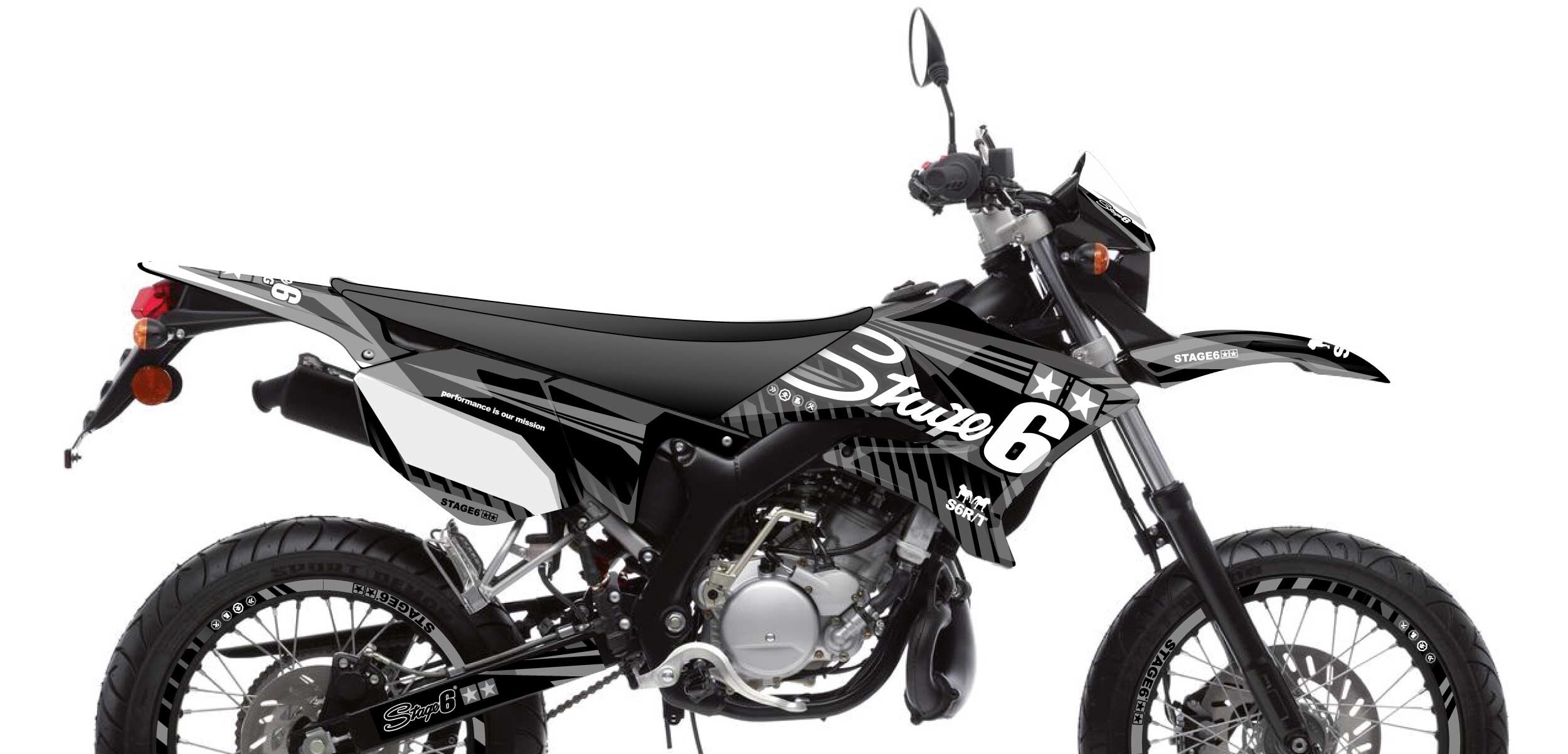 Image of Dekor Kit Yamaha DT 50 Stage6 Schwarz