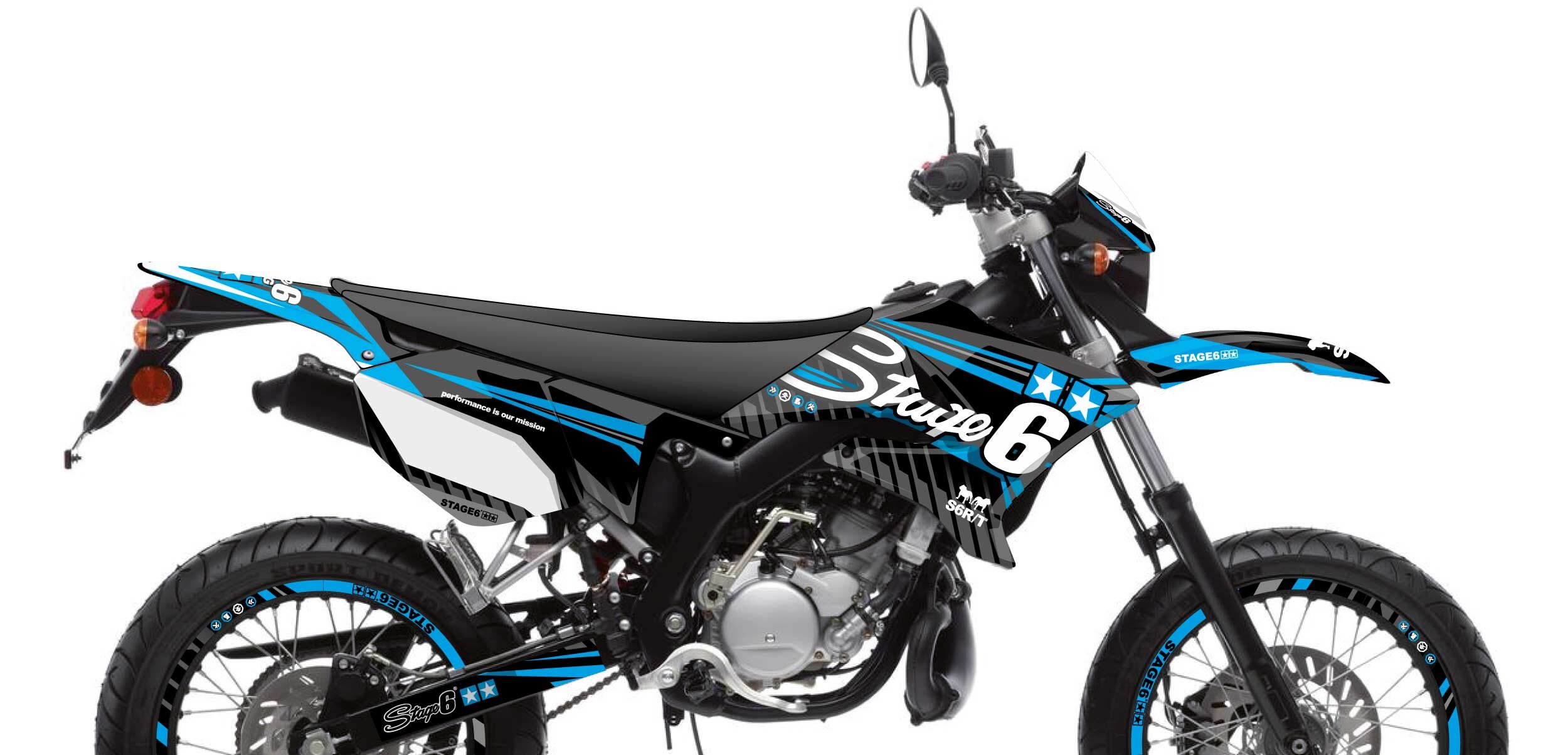 Image of Dekor Kit Yamaha DT 50 Stage6 Blau