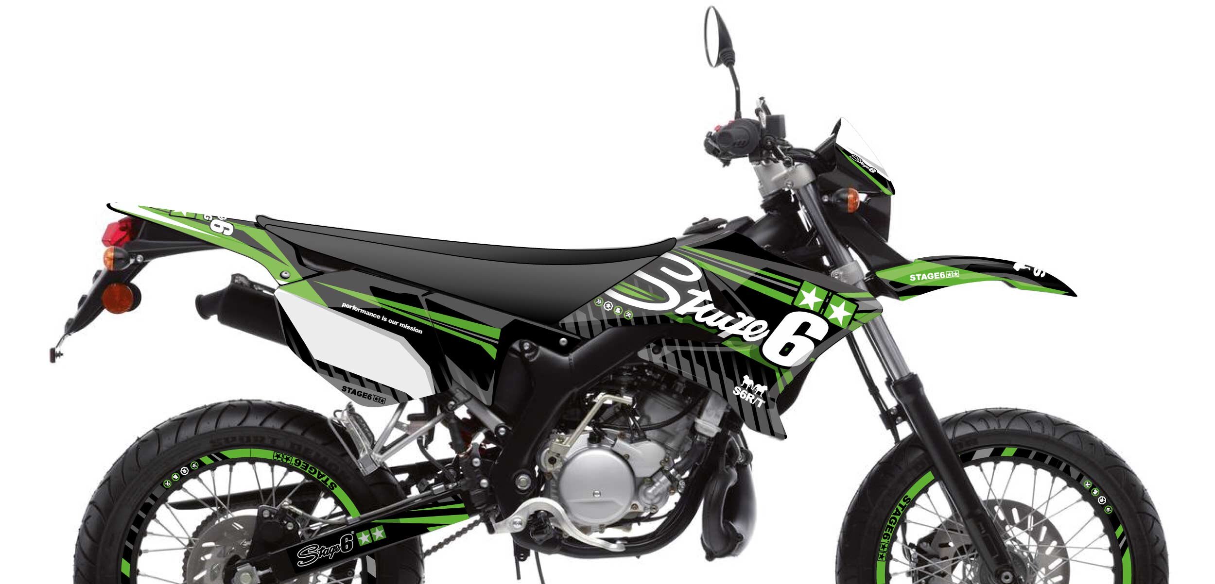 Image of Dekor Kit Yamaha DT 50 Stage6 Grün