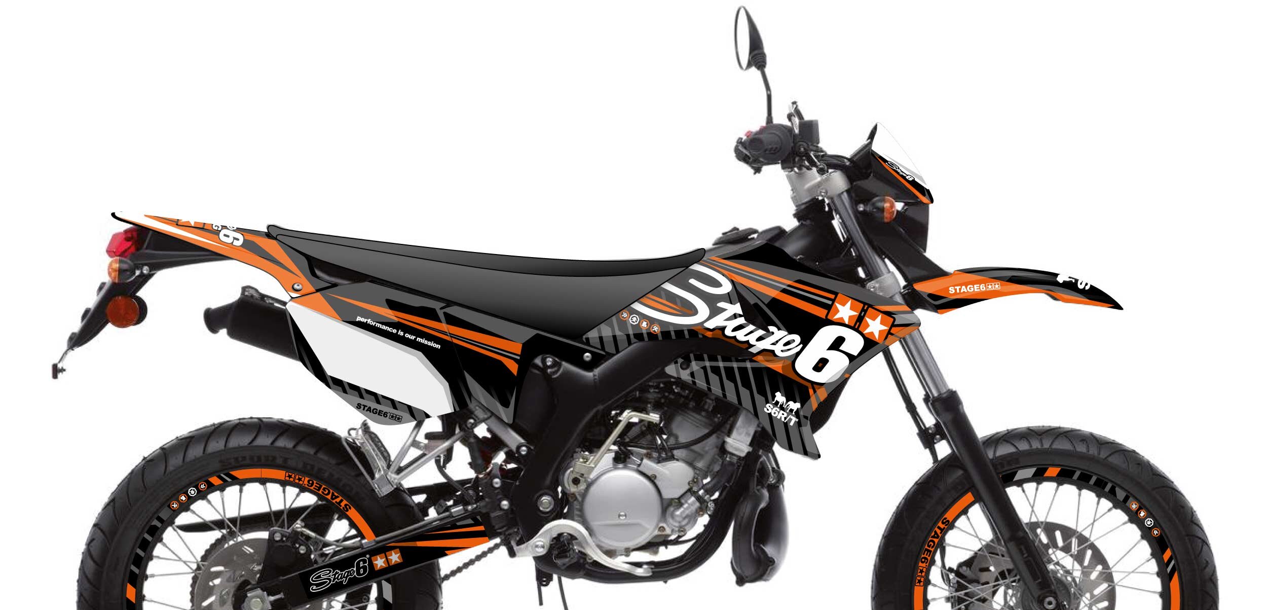 Image of Dekor Kit Yamaha DT 50 Stage6 Orange