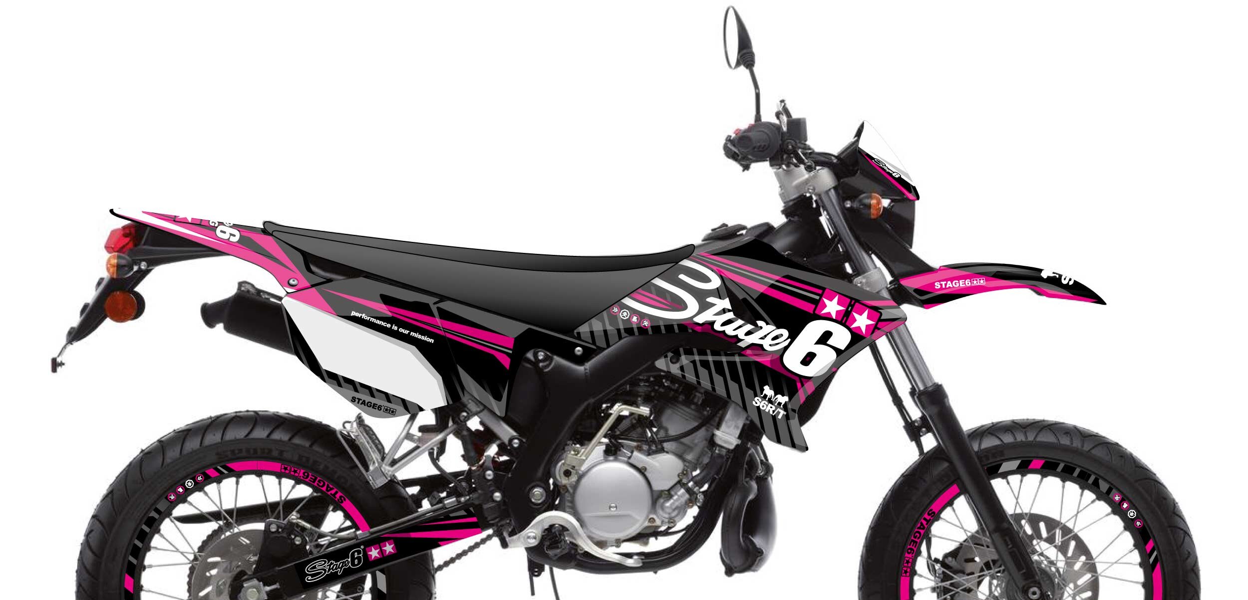 Image of Dekor Kit Yamaha DT 50 Stage6 Pink