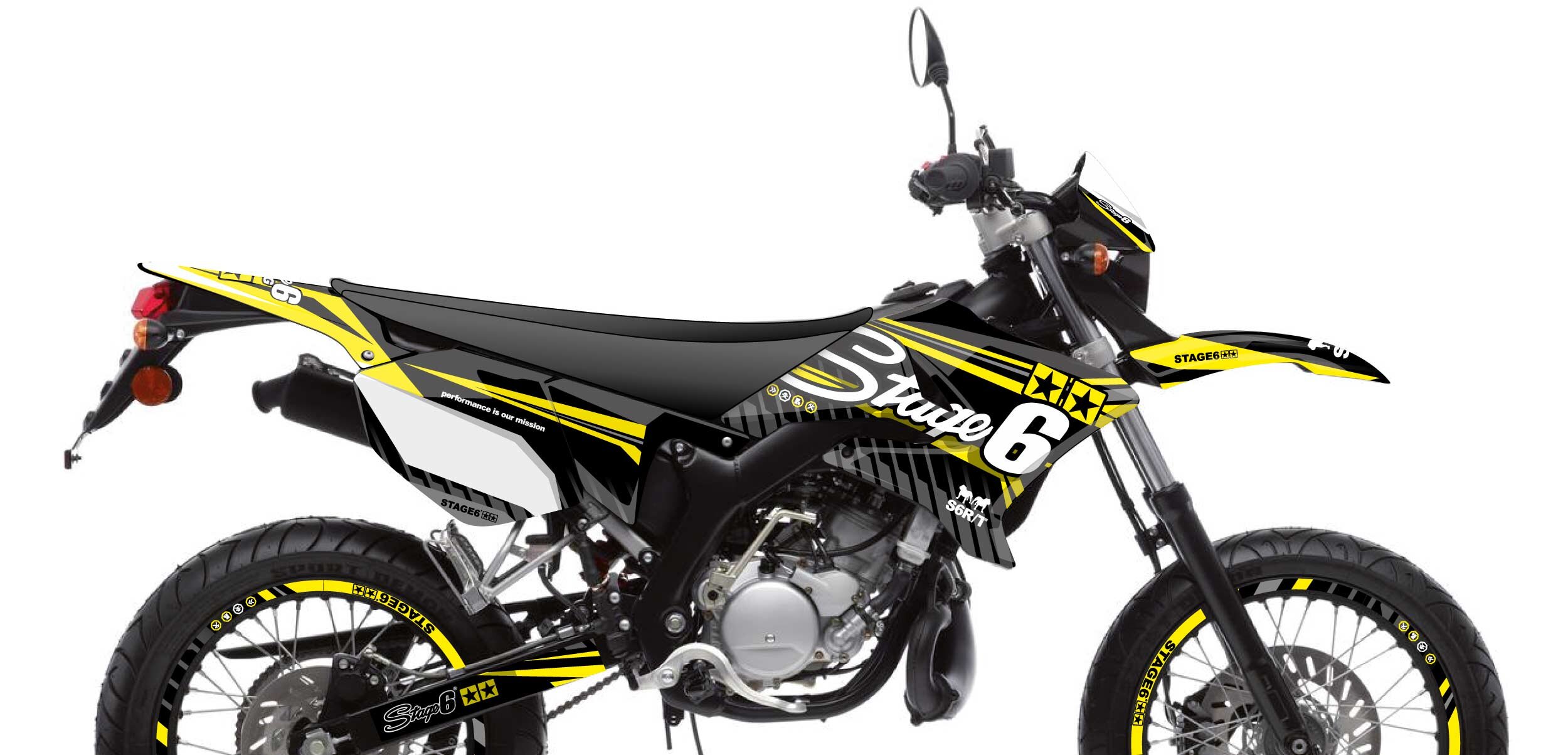 Image of Dekor Kit Yamaha DT 50 Stage6 Gelb