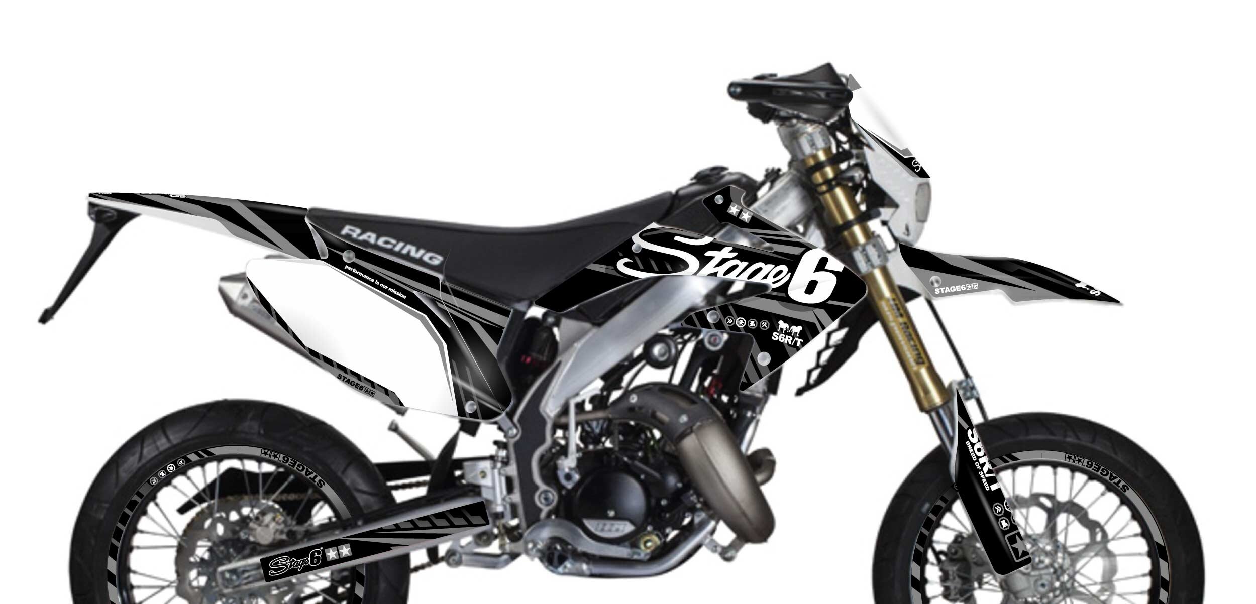 Image of Dekor Kit Honda HM 50 Stage6 Schwarz