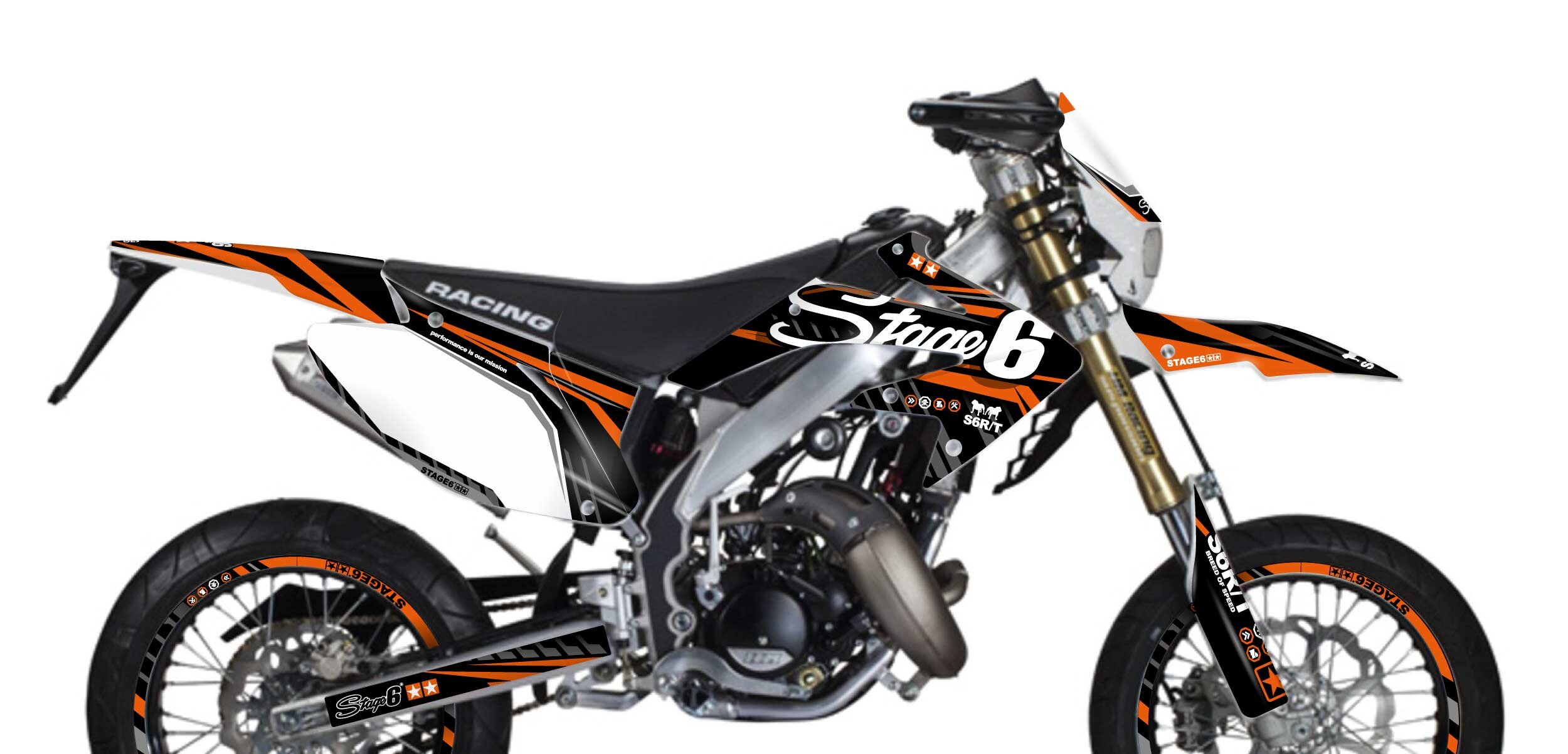 Image of Dekor Kit Honda HM 50 Stage6 Orange
