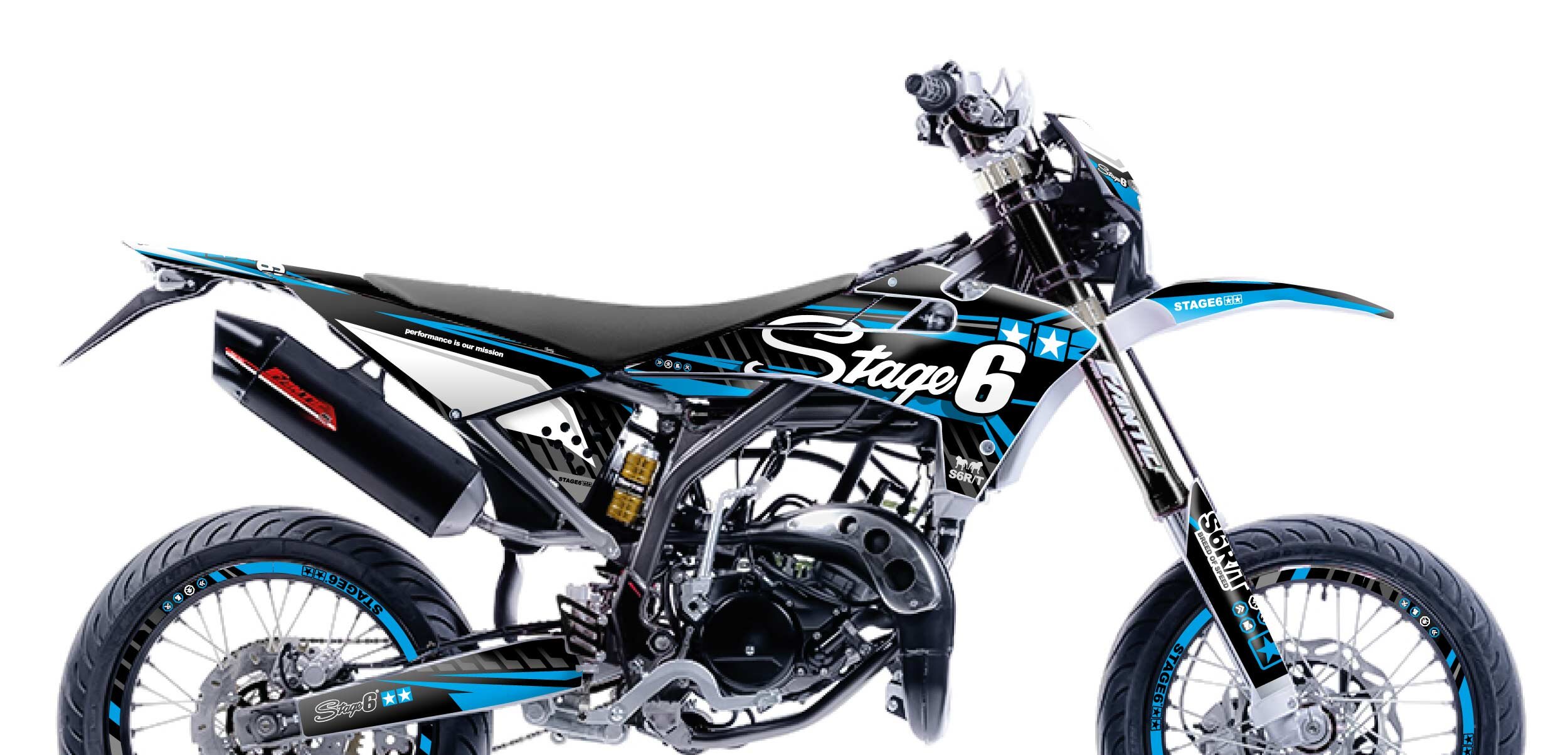 Image of Dekor Kit Fantic XM 50 2017 - 2022 Stage6 Blau