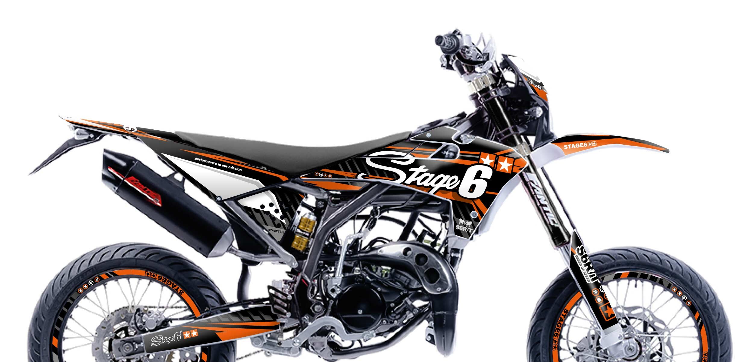 Image of Dekor Kit Fantic XM 50 2017 - 2022 Stage6 Orange