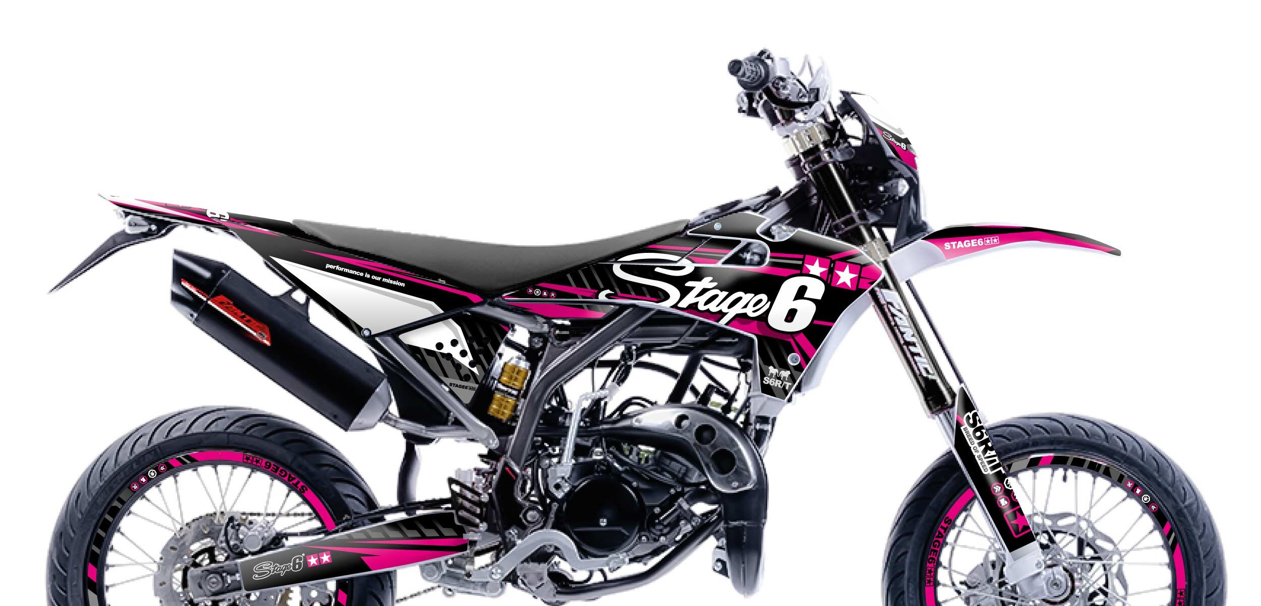 Image of Dekor Kit Fantic XM 50 2017 - 2022 Stage6 Pink