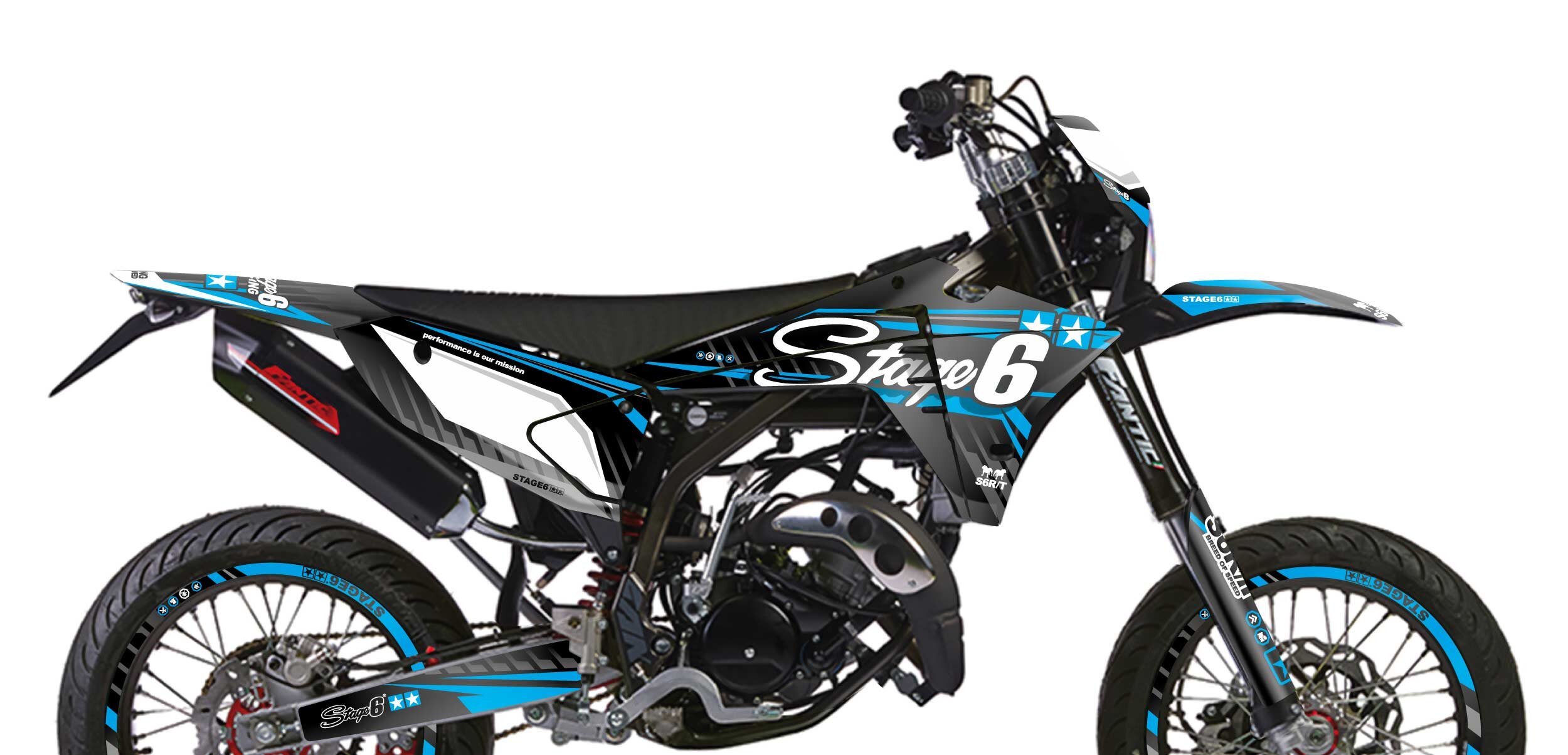 Image of Dekor Kit Fantic XM 50 ab 2023 Stage6 Blau