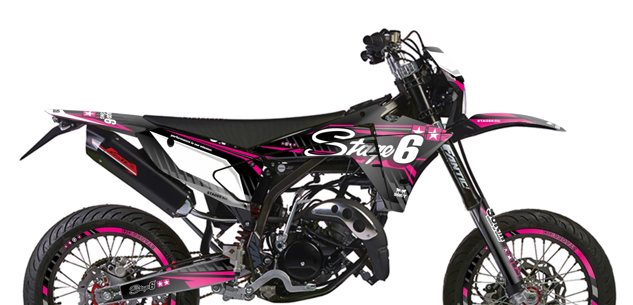 Image of Dekor Kit Fantic XM 50 ab 2023 Stage6 Pink