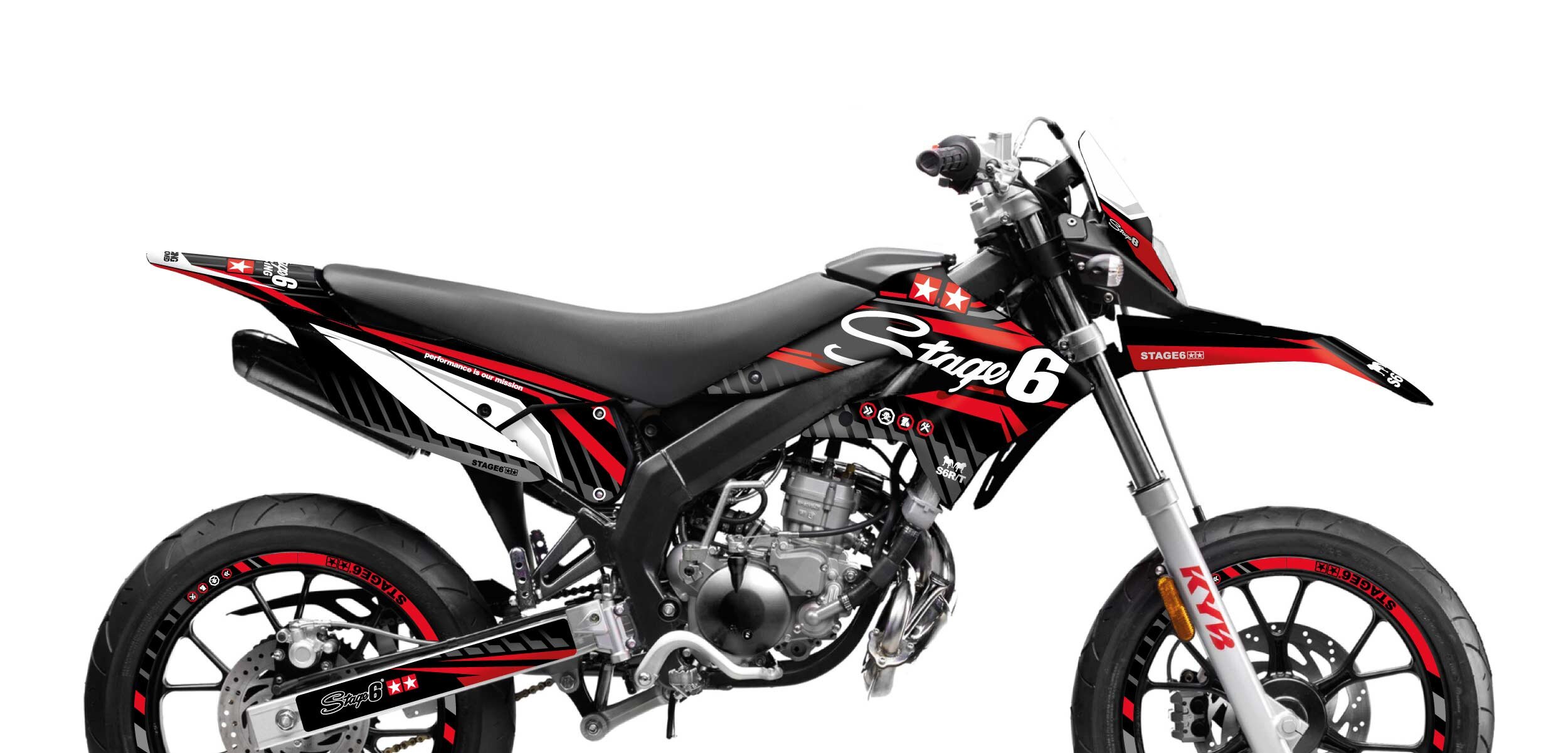 Image of Dekor Kit Derbi X-Treme 2011 - 2017 Stage6 Rot