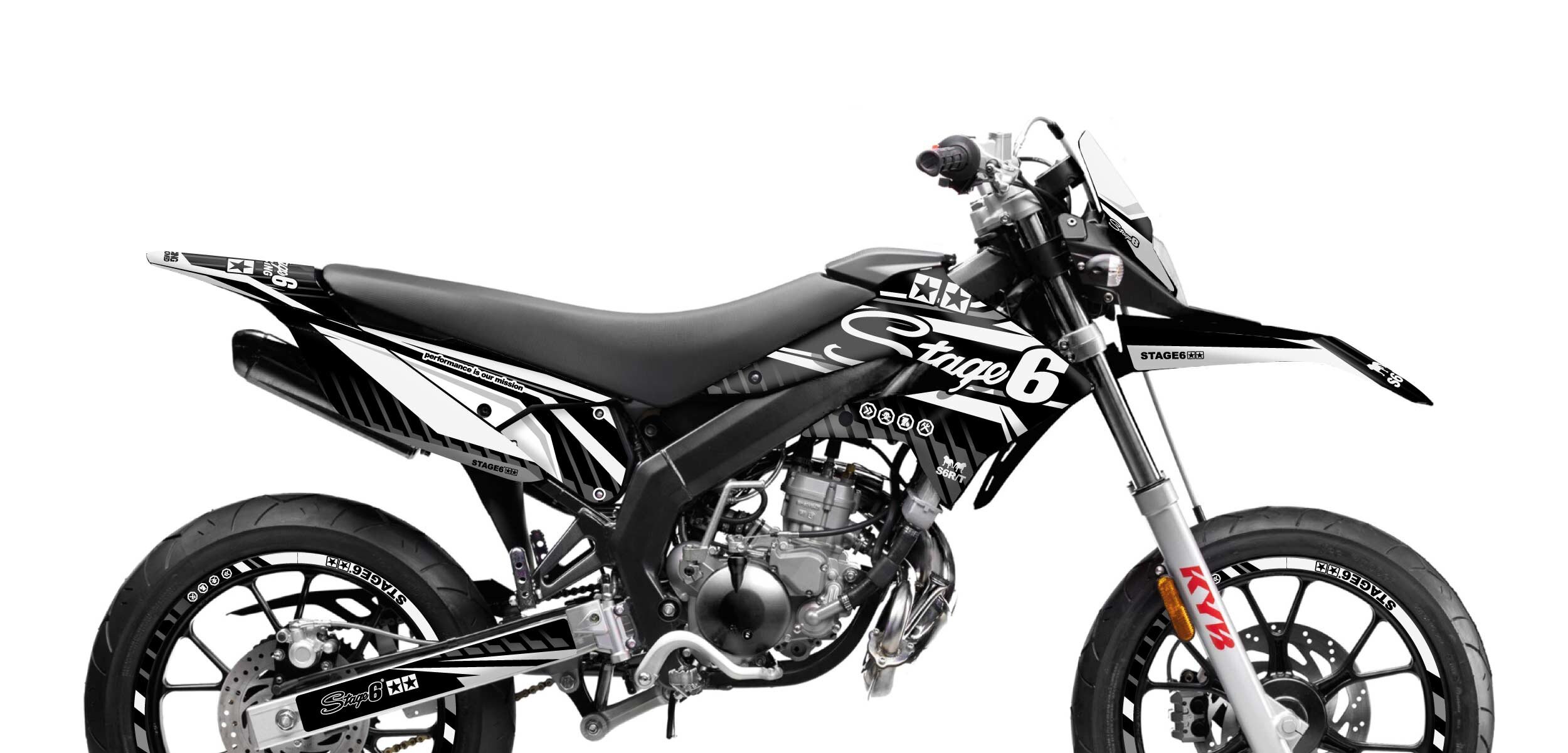 Image of Dekor Kit Derbi X-Treme 2011 - 2017 Stage6 Blanc