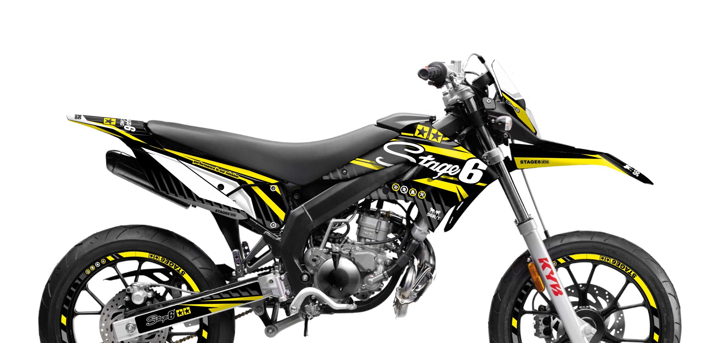 Image of Dekor Kit Derbi X-Treme 2011 - 2017 Stage6 Gelb