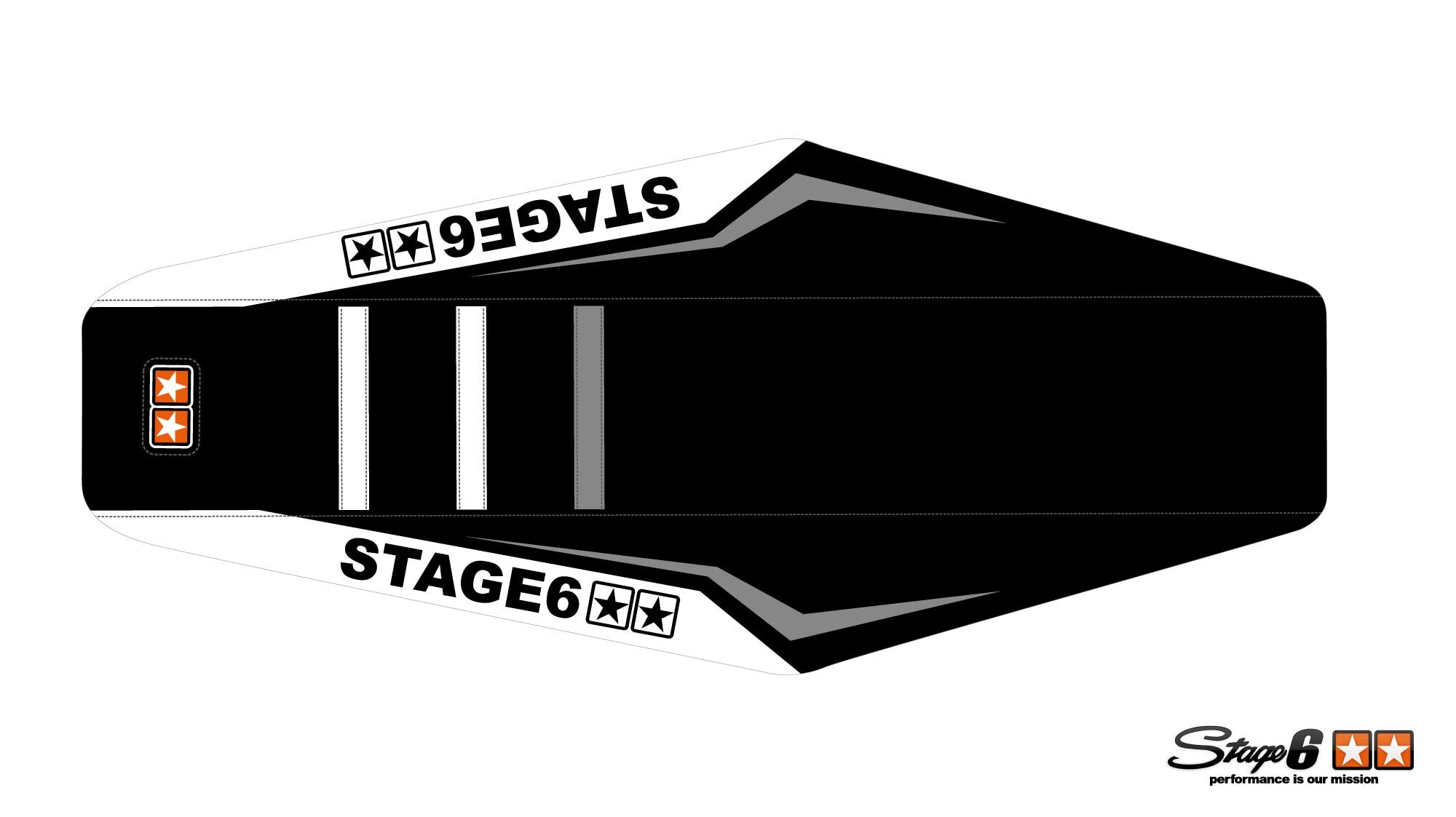 Image of Sitzbezug Derbi Senda 2000 - 2010 Stage6 Full Covering Blanc