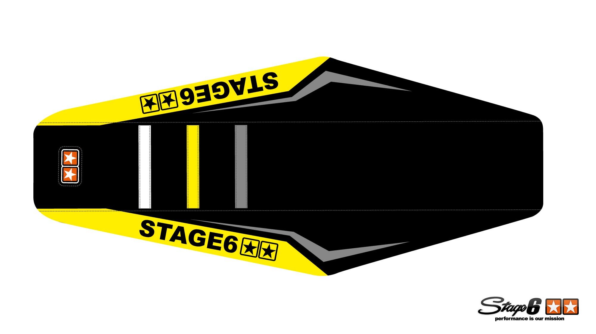 Image of Sitzbezug Derbi Senda 2000 - 2010 Stage6 Full Covering Gelb