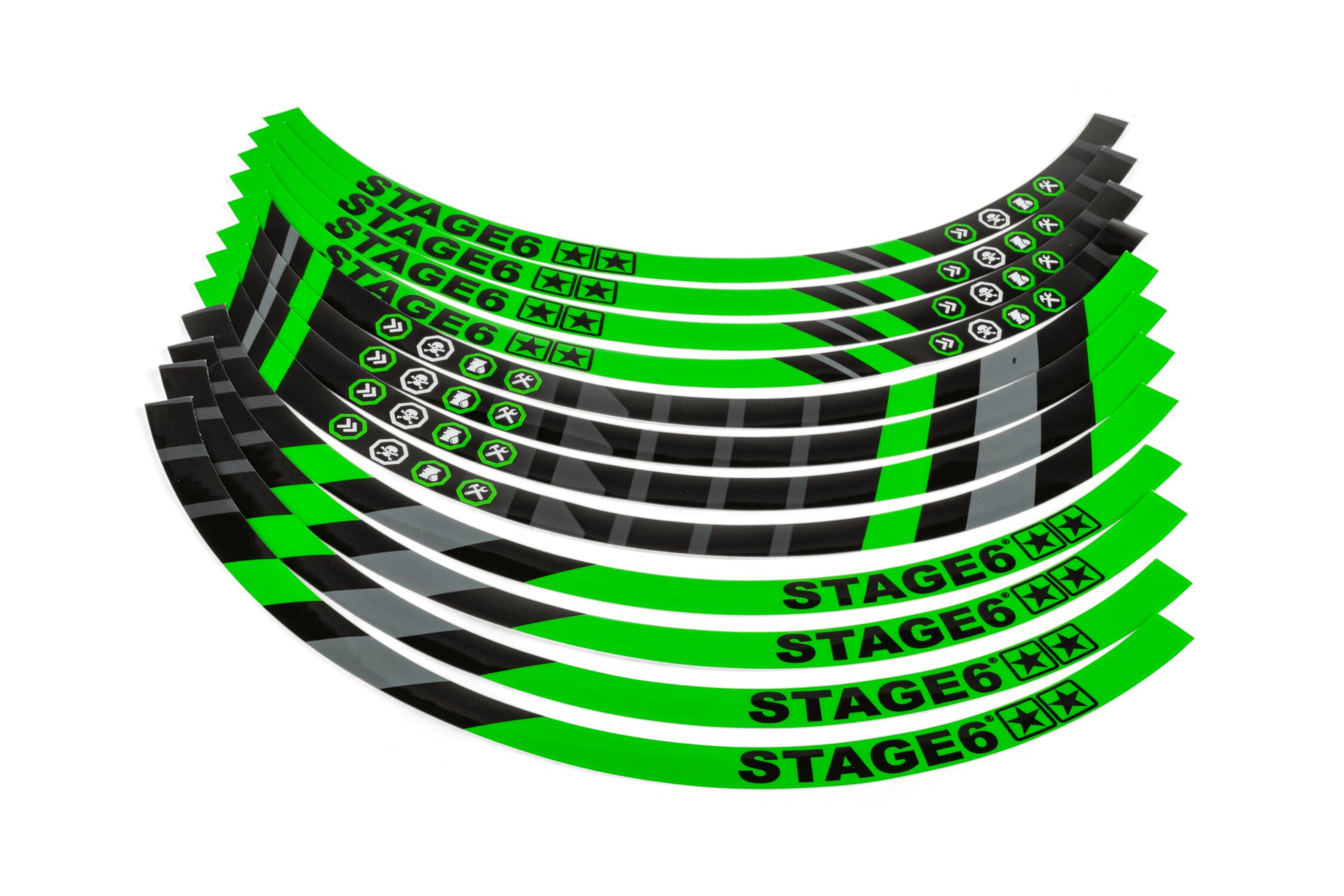 Image of Felgenrandaufkleber Set Roller 13" Stage6 Grün