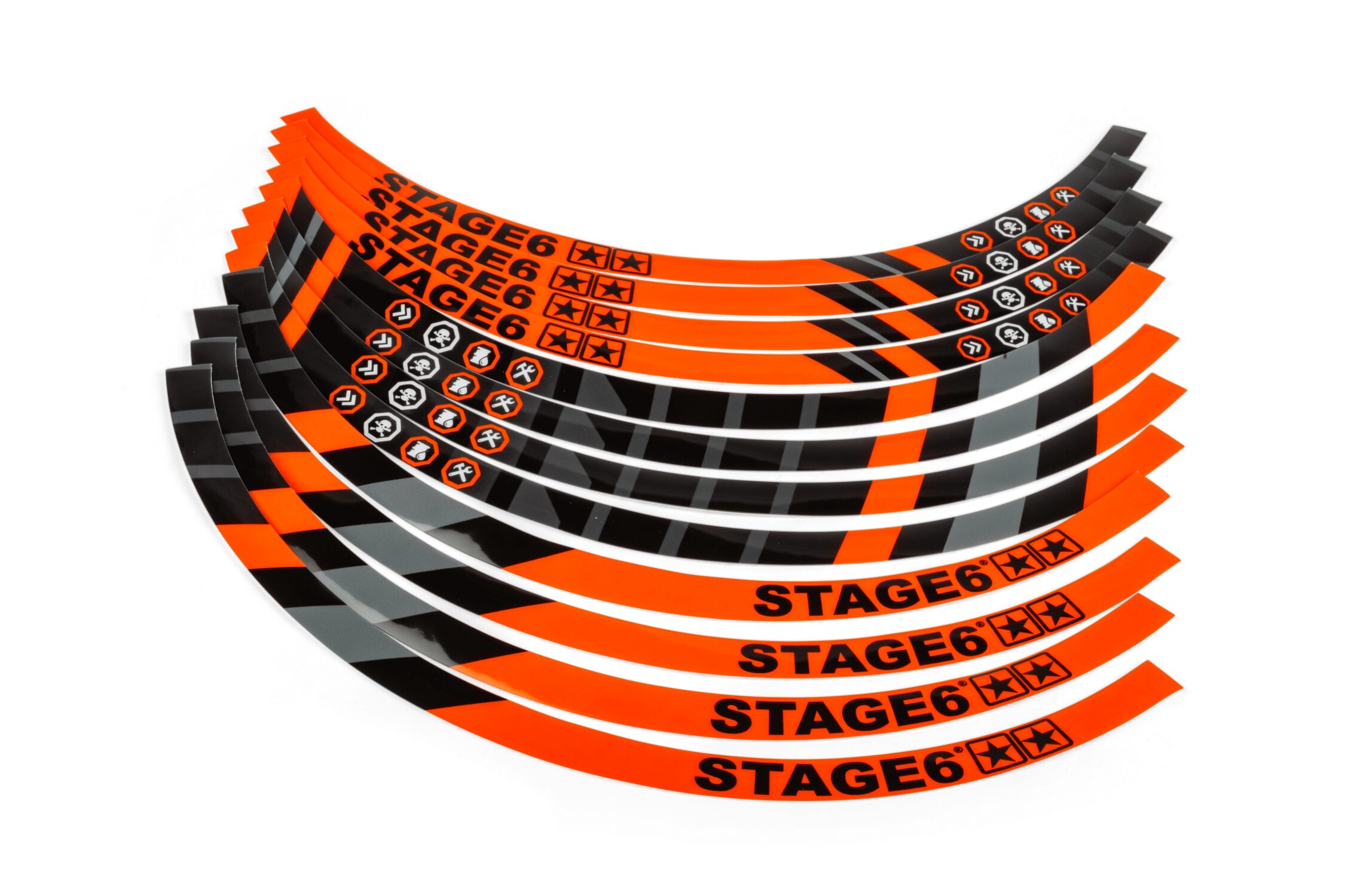 Image of Felgenrandaufkleber Set Roller 10" Stage6 Orange